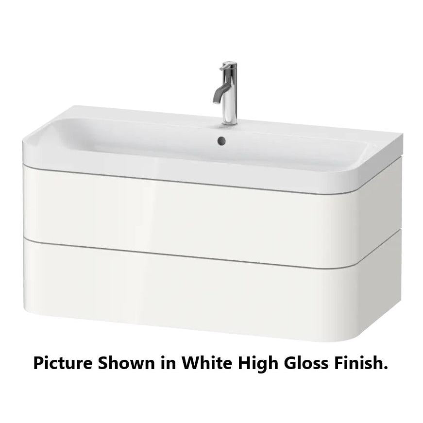 Duravit Happy D.2 38" x 19" x 19" Light Blue Two Drawer C-Shaped Wall-Mount Vanity Kit (HP4348O9797)