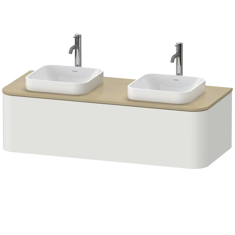 Duravit Happy D.2 51" x 14" x 22" Nordic White One Drawer Wall-Mount Vanity Unit (HP4943B3939)