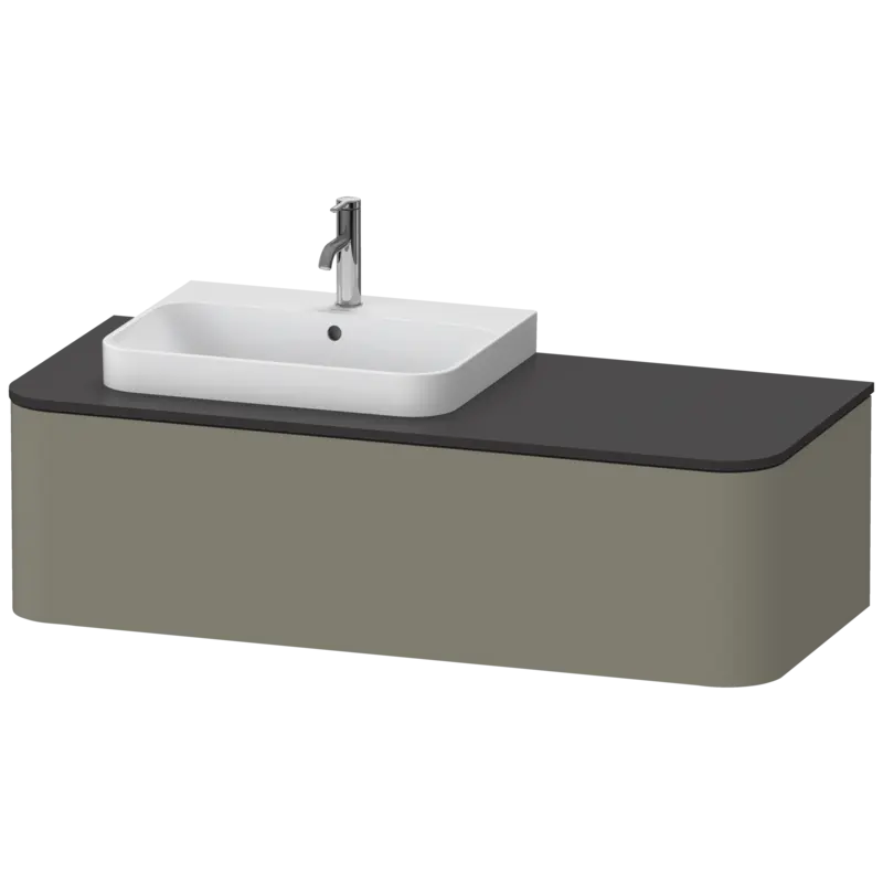 Duravit Happy D.2 51" x 14" x 22" Stone Gray One Drawer Wall-Mount Vanity Unit (HP4942L9292)
