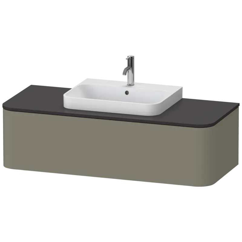 Duravit Happy D.2 51" x 14" x 22" Stone Gray One Drawer Wall-Mount Vanity Unit (HP4942M9292)
