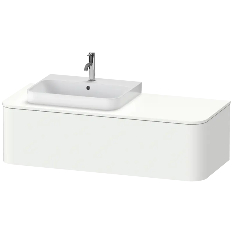 Duravit Happy D.2 51" x 14" x 22" White Satin Matt One Drawer Wall-Mount Vanity Unit (HP4942L3636)