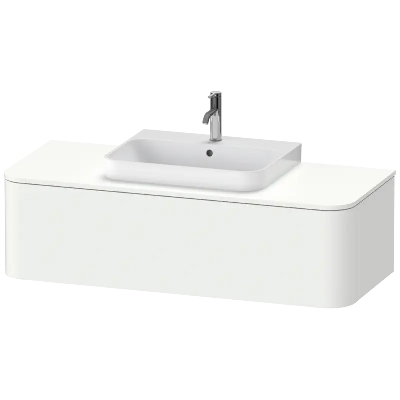 Duravit Happy D.2 51" x 14" x 22" White Satin Matt One Drawer Wall-Mount Vanity Unit (HP4942M3636)
