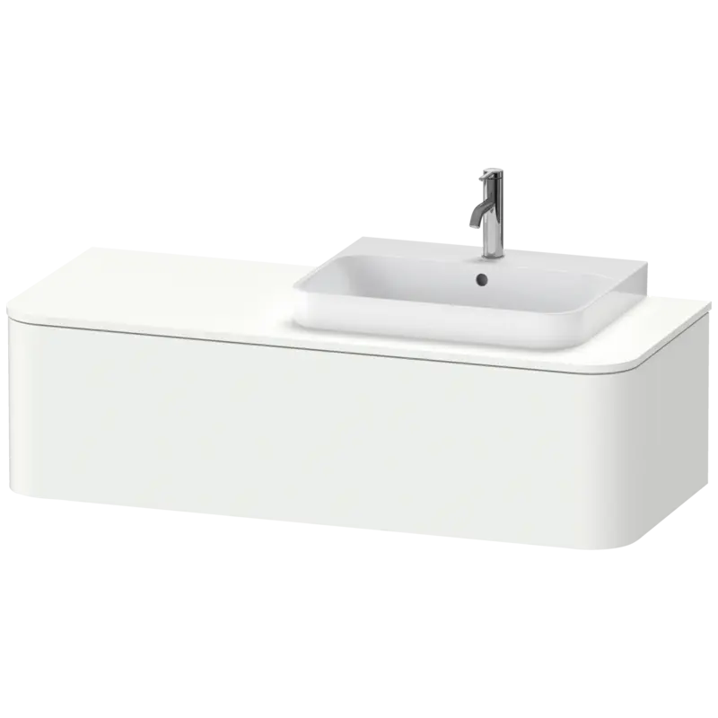 Duravit Happy D.2 51" x 14" x 22" White Satin Matt One Drawer Wall-Mount Vanity Unit (HP4942R3636)
