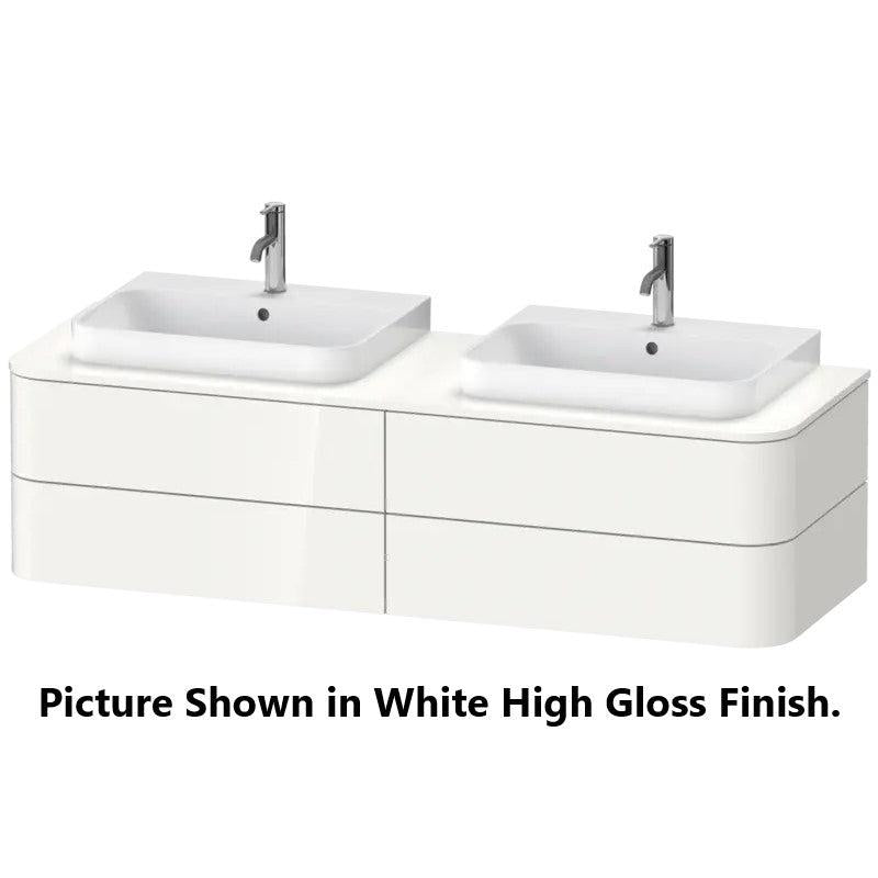 Duravit Happy D.2 63" x 16" x 22" Light Blue Four Drawer Wall-Mount Vanity Unit (HP4964B9797)