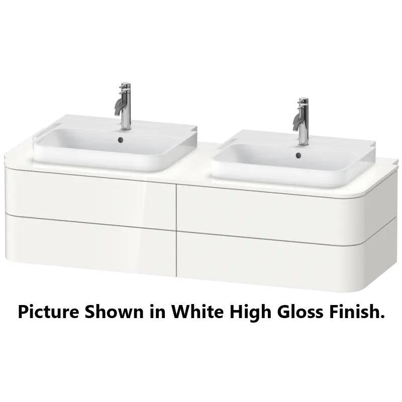 Duravit Happy D.2 63" x 16" x 22" Light Blue Four Drawer Wall-Mount Vanity Unit (HP4974B9797)