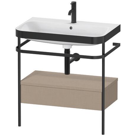 Duravit Happy D.2 Plus 31" x 33" x 19" Linen Finish, C-Bonded Vanity Kit With Sink and Metal Console (HP4742O7575)