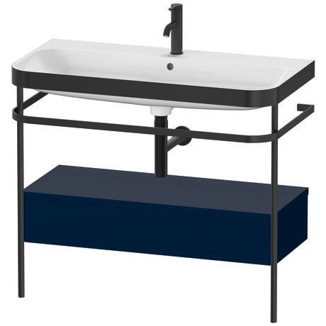 Duravit Happy D.2 Plus 38" x 33" x 19" Midnight Blue Finish, C-Bonded Vanity Kit With Sink and Metal Console (HP4743O9898)
