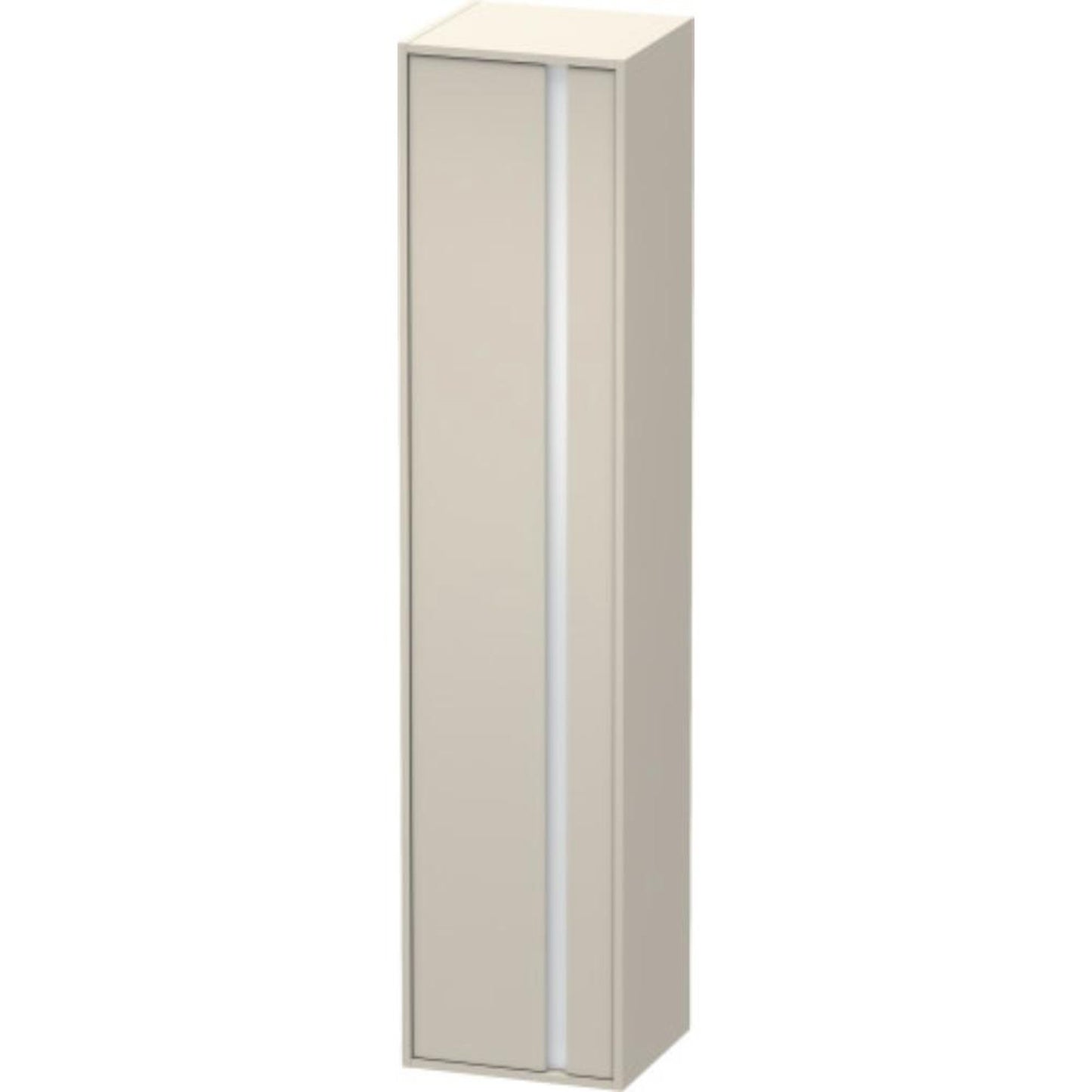 Duravit Ketho 16" x 71" x 14" Tall Cabinet With Left Door in Taupe Matt