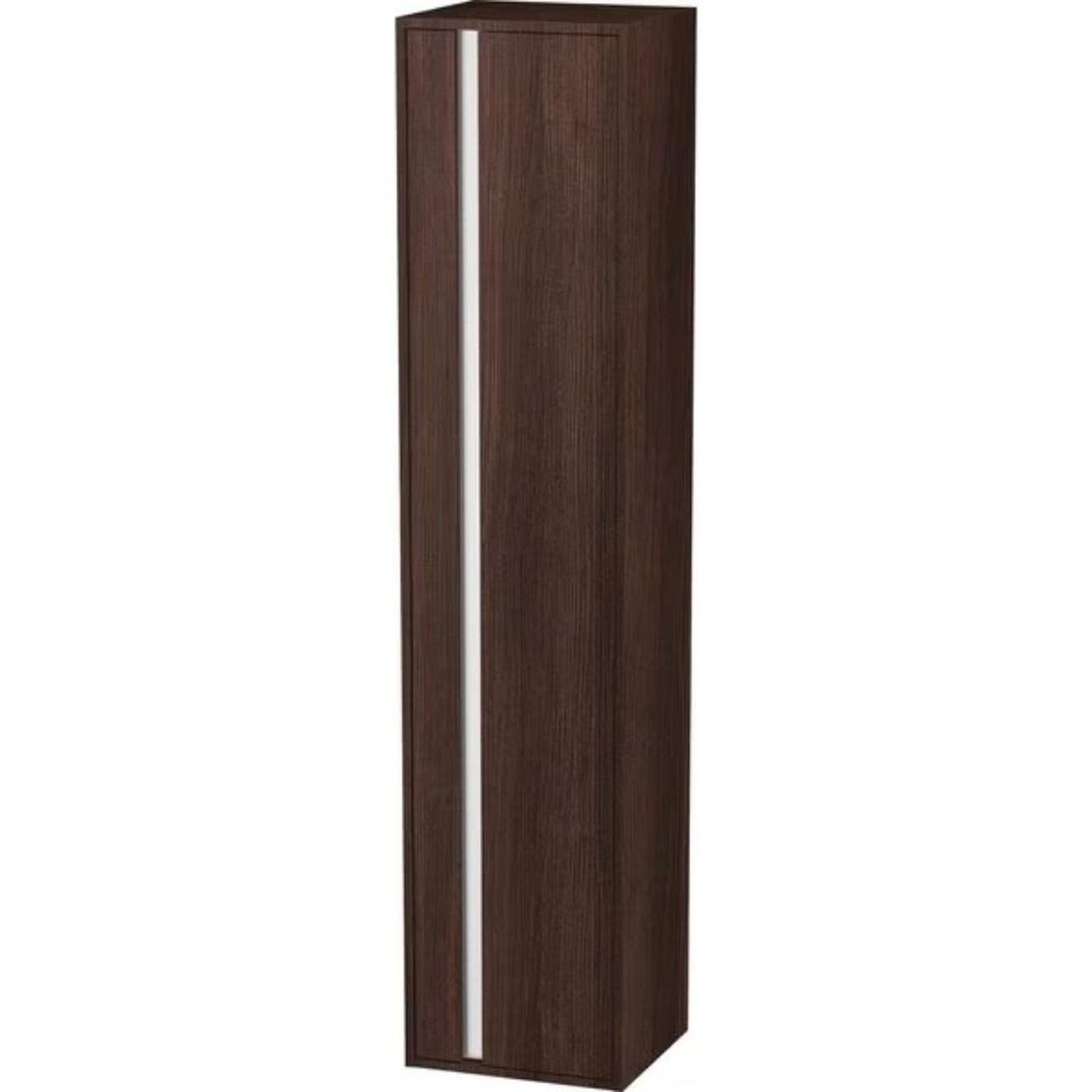 Duravit Ketho 16" x 71" x 14" Tall Cabinet With Right Door in Chestnut Dark