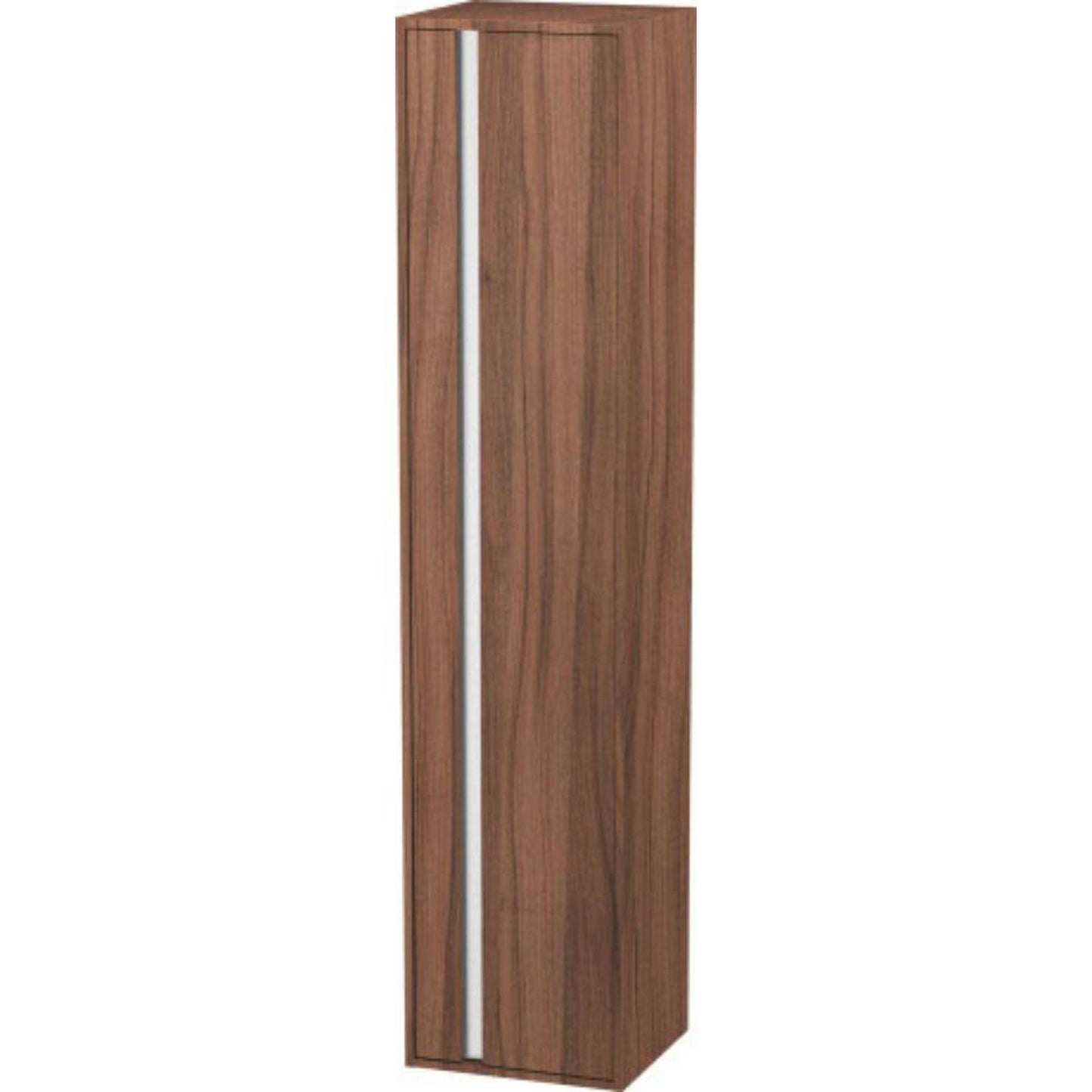 Duravit Ketho 16" x 71" x 14" Tall Cabinet With Right Door in Natural Walnut
