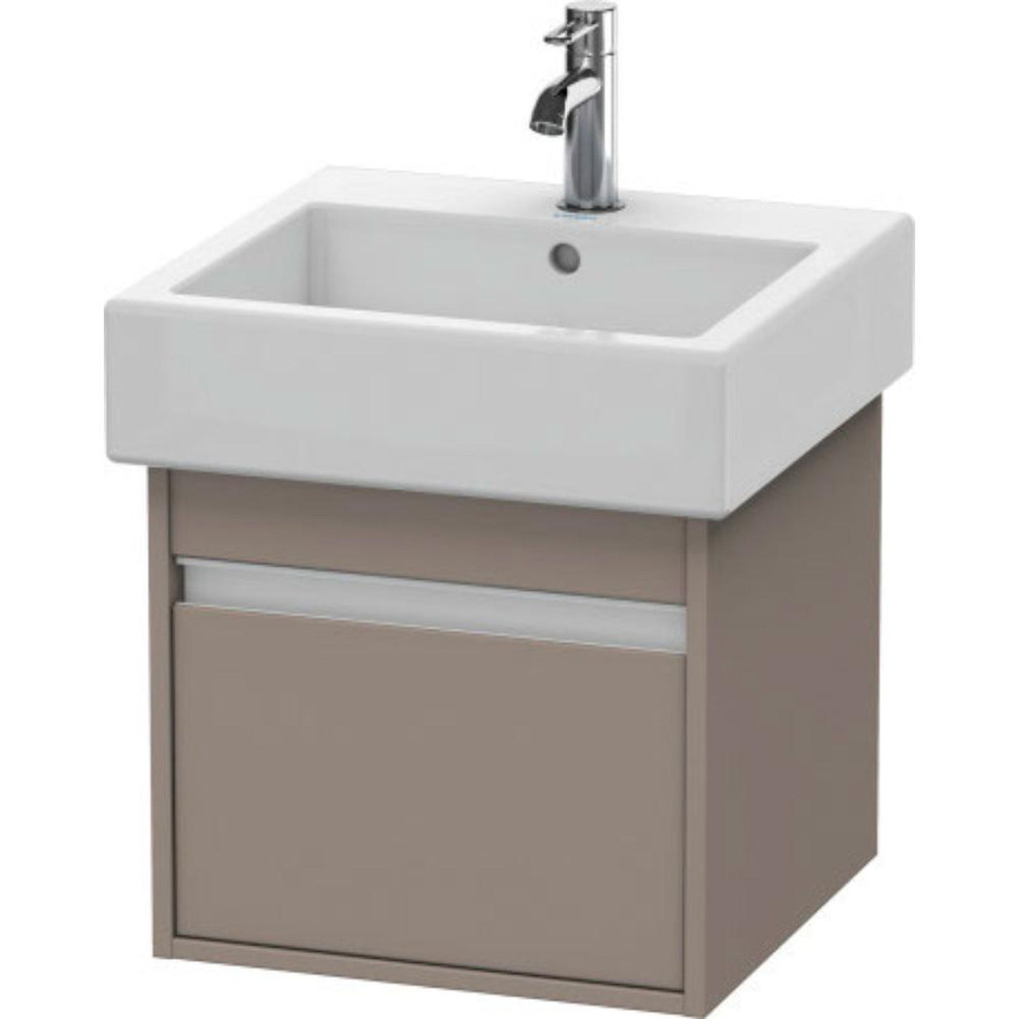 Duravit Ketho 18" x 16" x 17" Wall-Mount Vanity Unit in Basalt Matt (KT668504343)