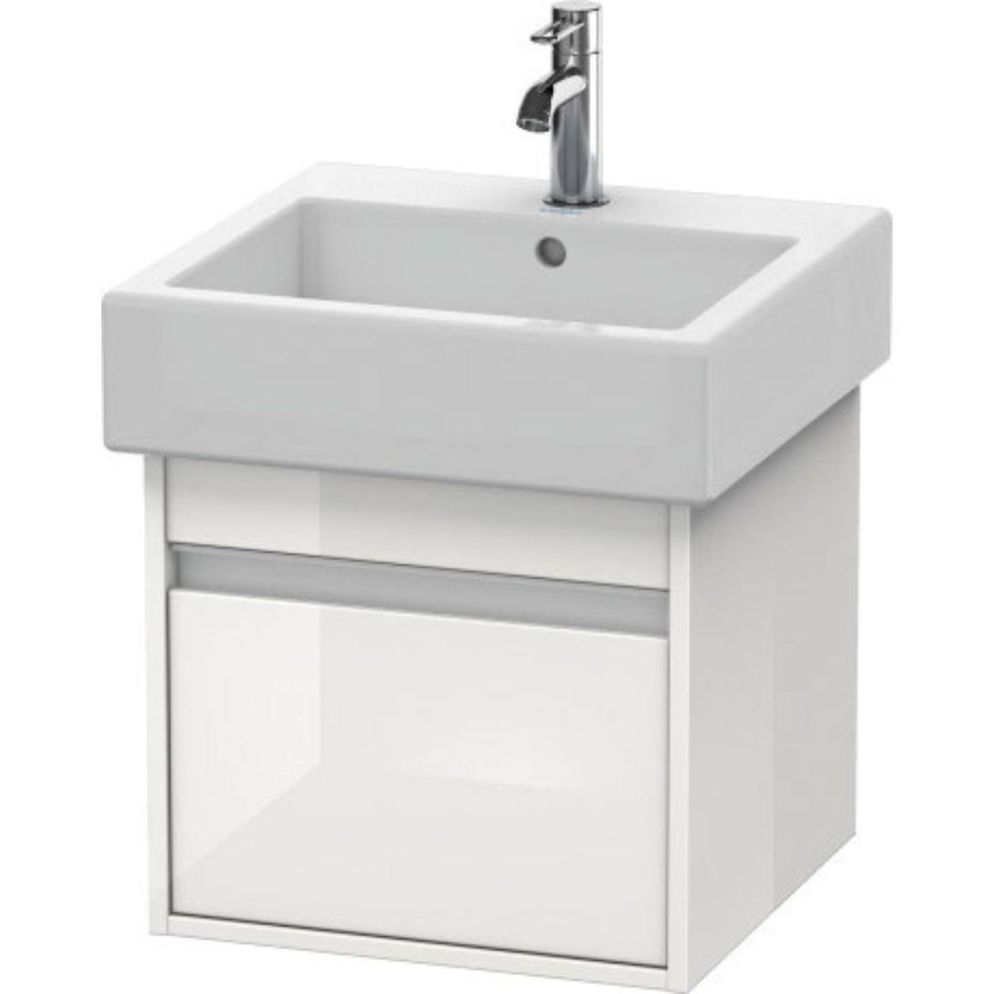 Duravit Ketho 18" x 16" x 17" Wall-Mount Vanity Unit in White High Gloss (KT668502222)