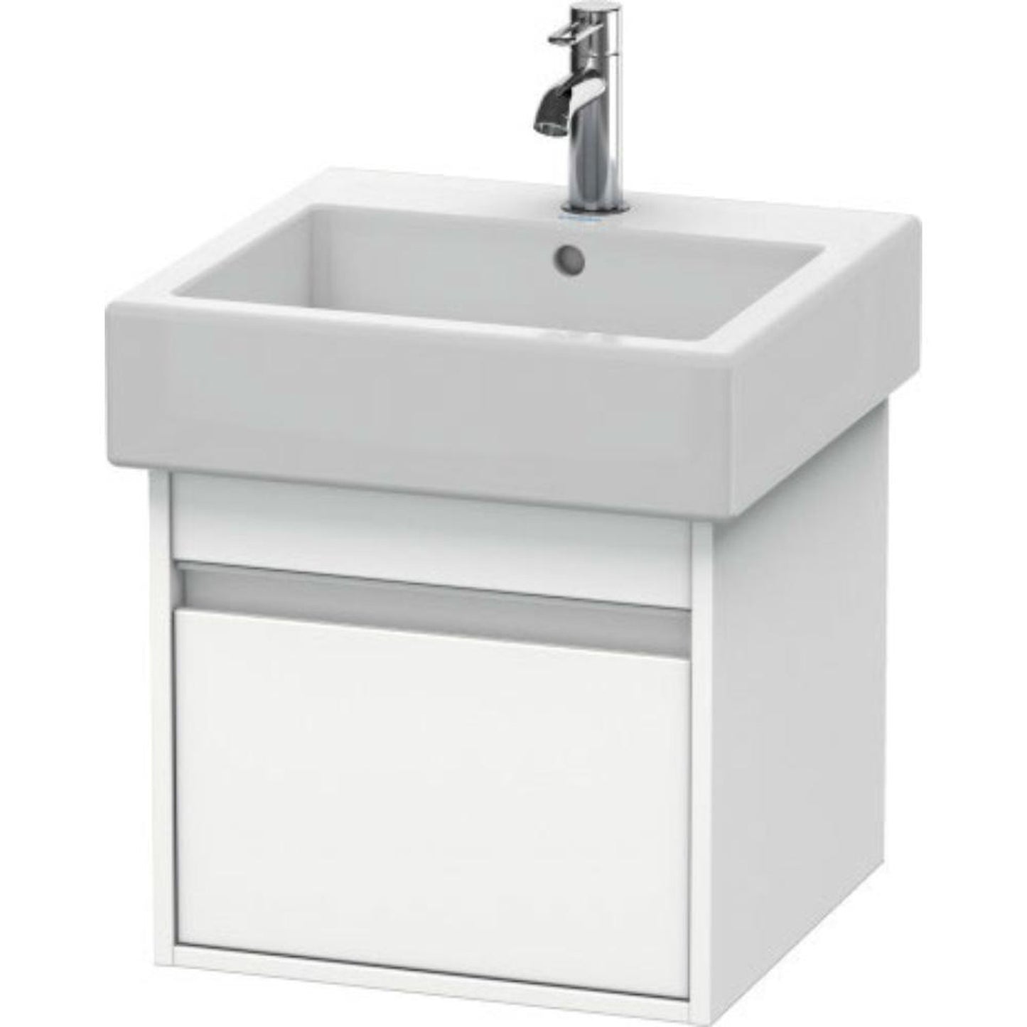 Duravit Ketho 18" x 16" x 17" Wall-Mount Vanity Unit in White Matt (KT668501818)