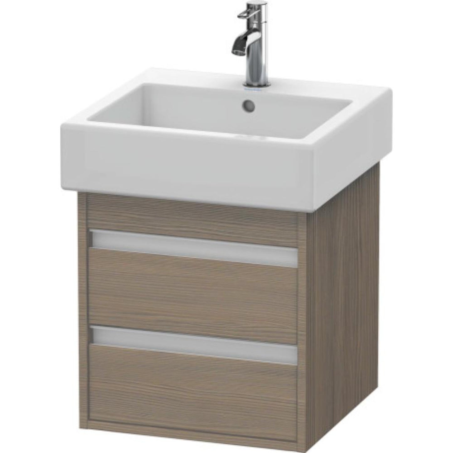 Duravit Ketho 18" x 19" x 17" Two Drawer Wall-Mount Vanity Unit in Oak Terra (KT663503535)