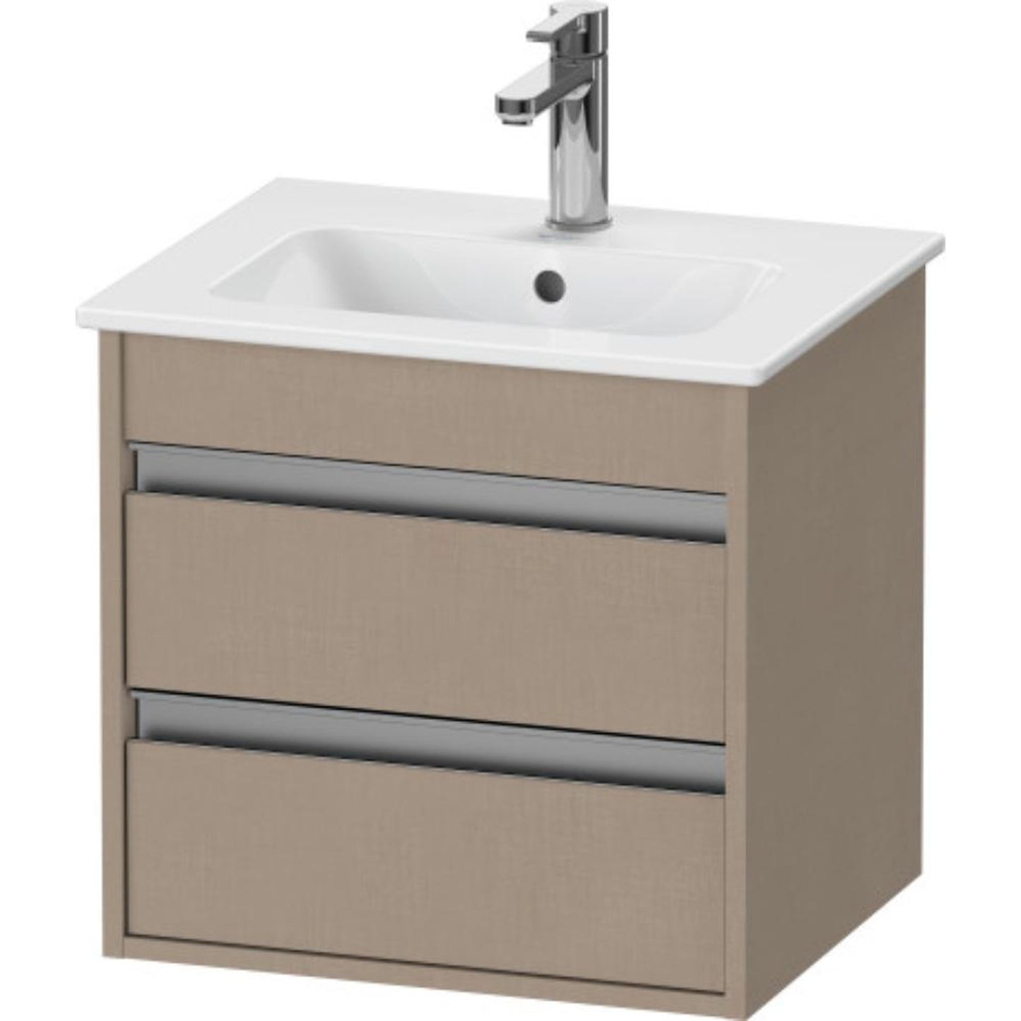 Duravit Ketho 20" x 19" x 16" Two Drawer Wall-Mount Vanity Unit in Linen