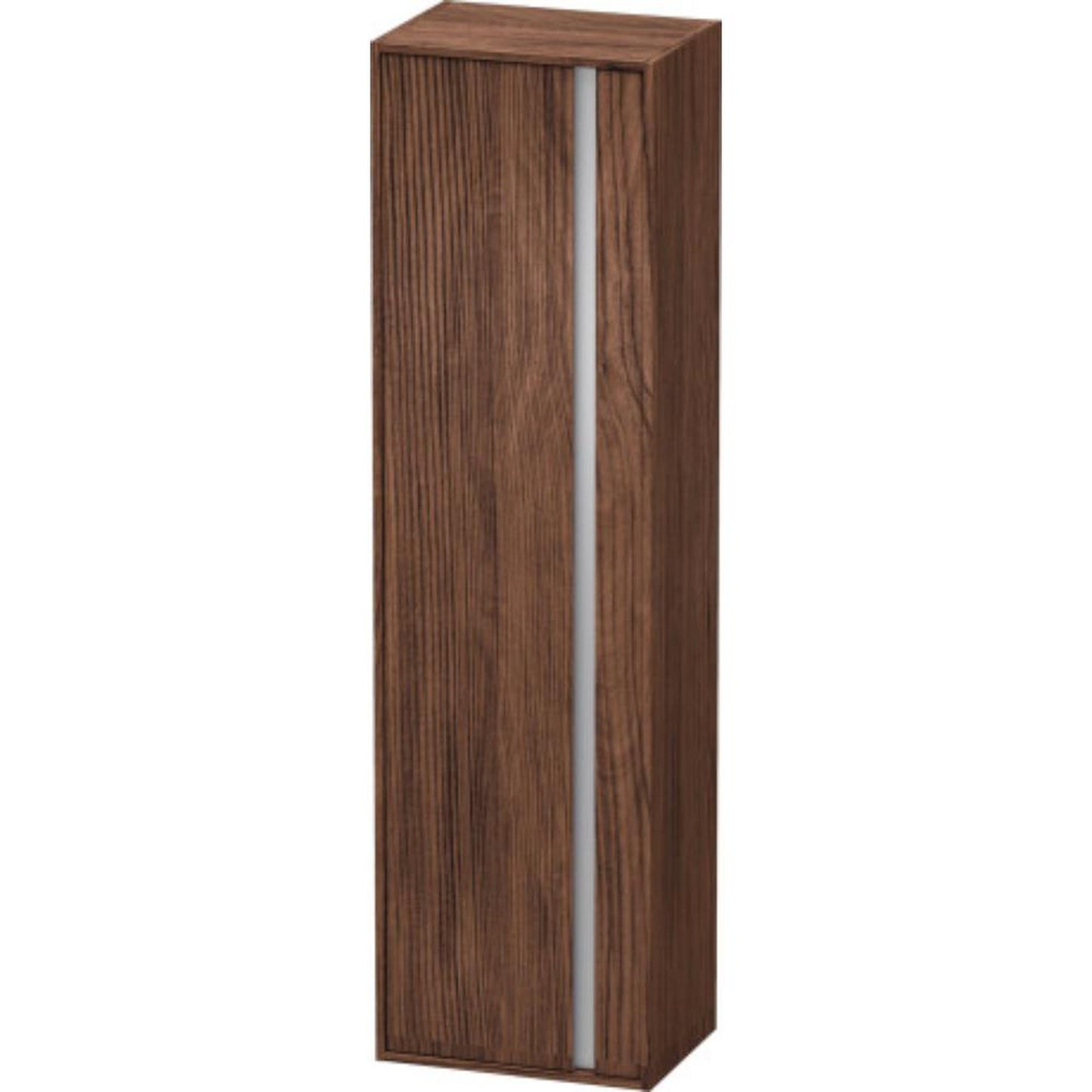 Duravit Ketho 20" x 71" x 14" Tall Cabinet With Left Door in Walnut Dark