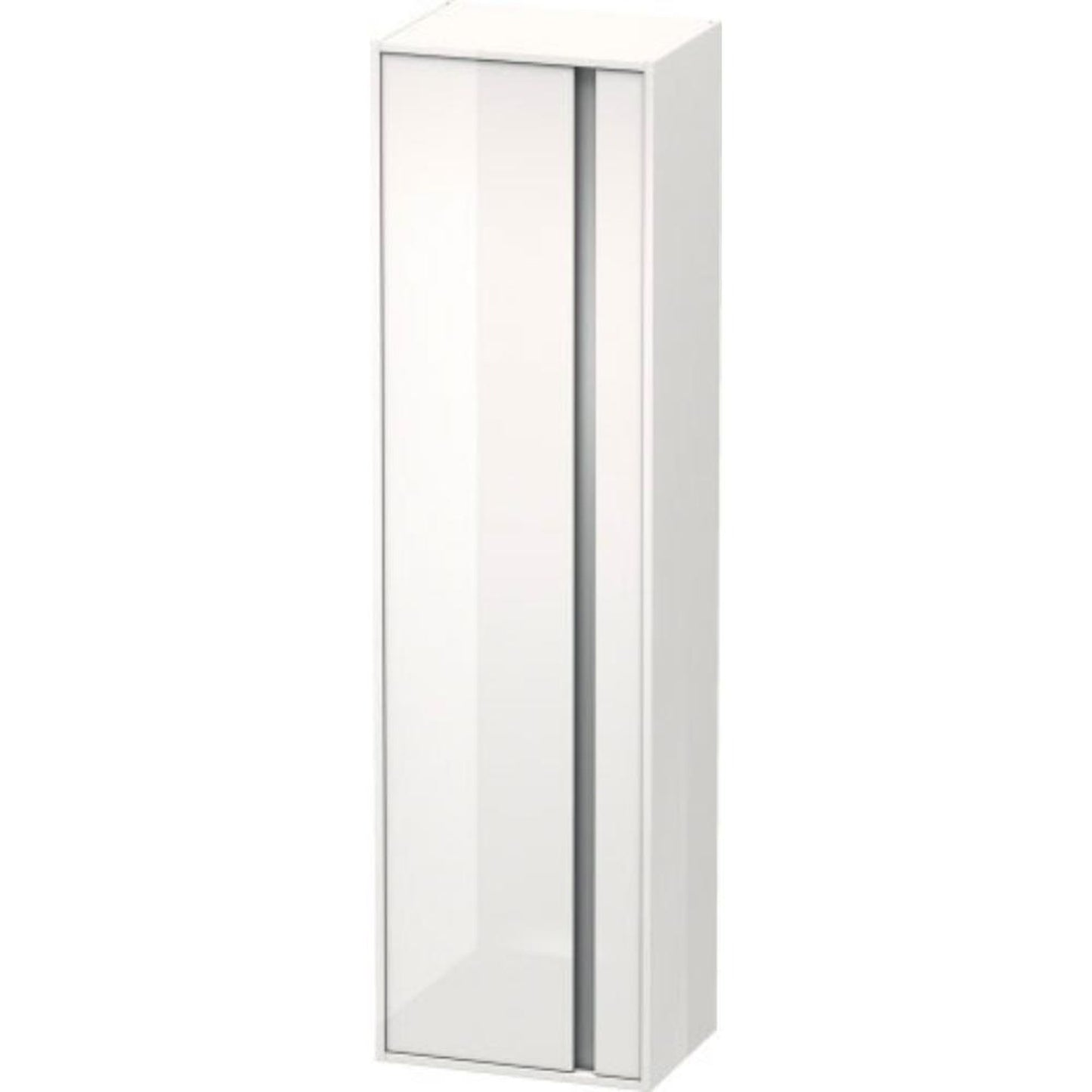 Duravit Ketho 20" x 71" x 14" Tall Cabinet With Left Door in White High Gloss
