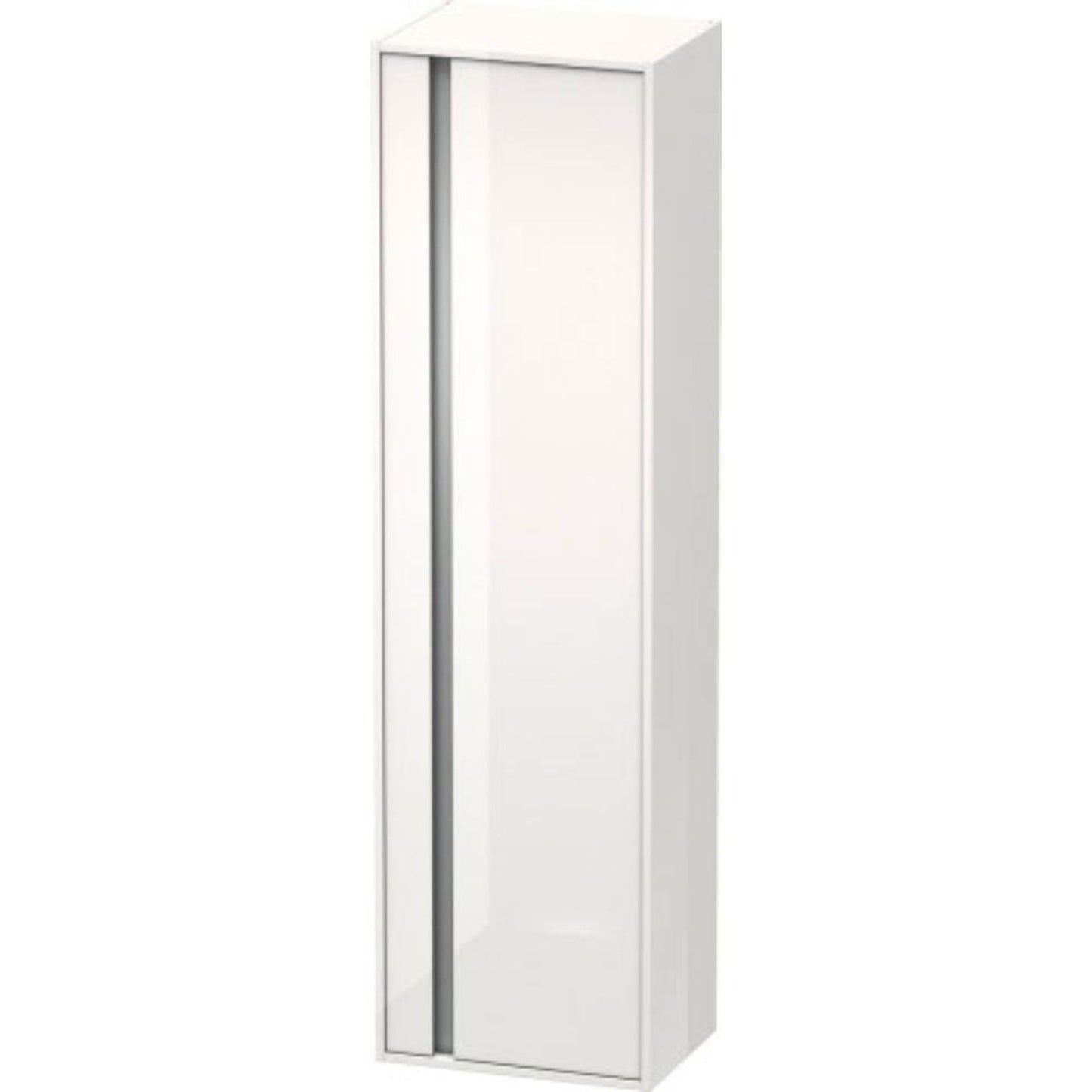 Duravit Ketho 20" x 71" x 14" Tall Cabinet With Right Door in White High Gloss