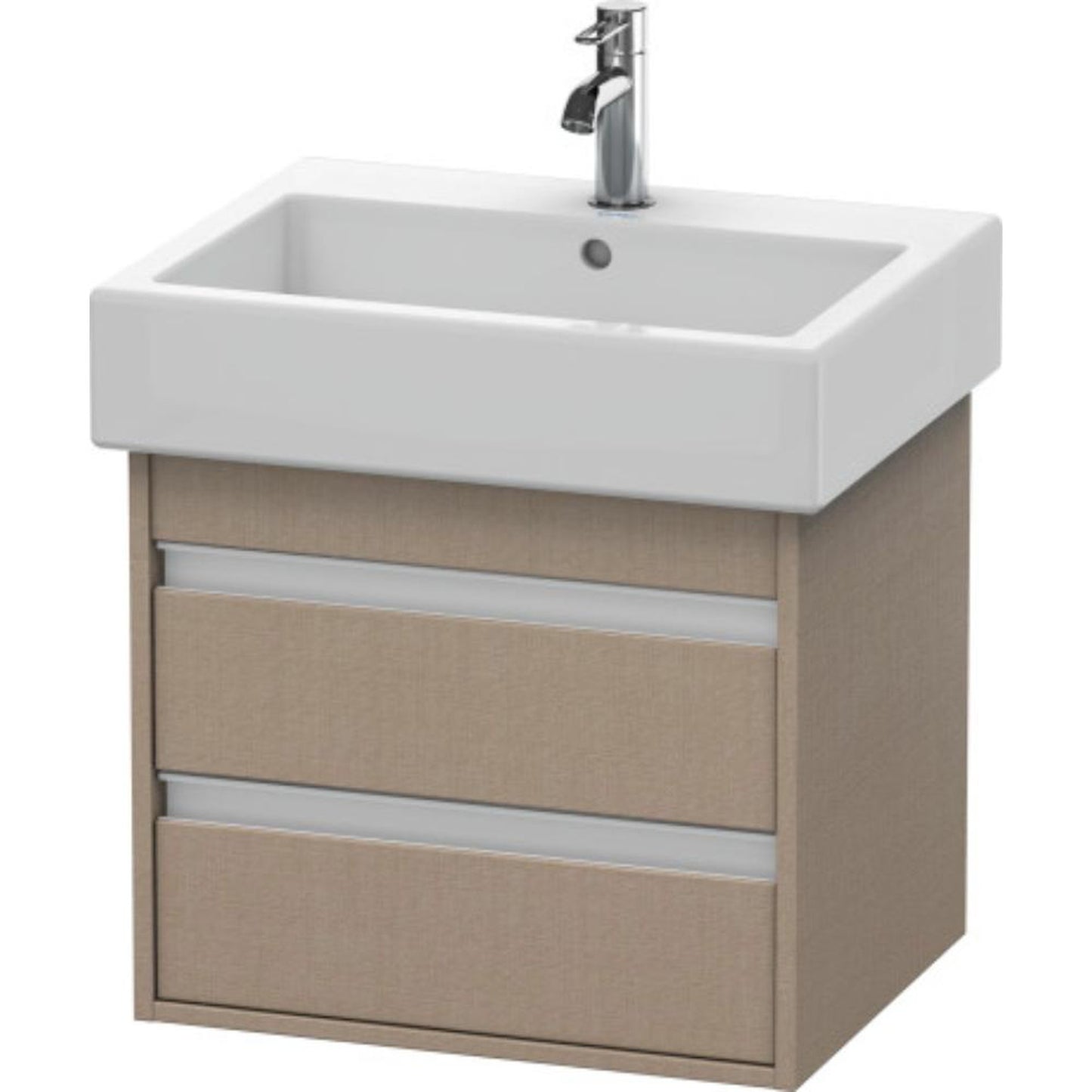 Duravit Ketho 22" x 19" x 17" Two Drawer Wall-Mount Vanity Unit in Linen (KT663607575)