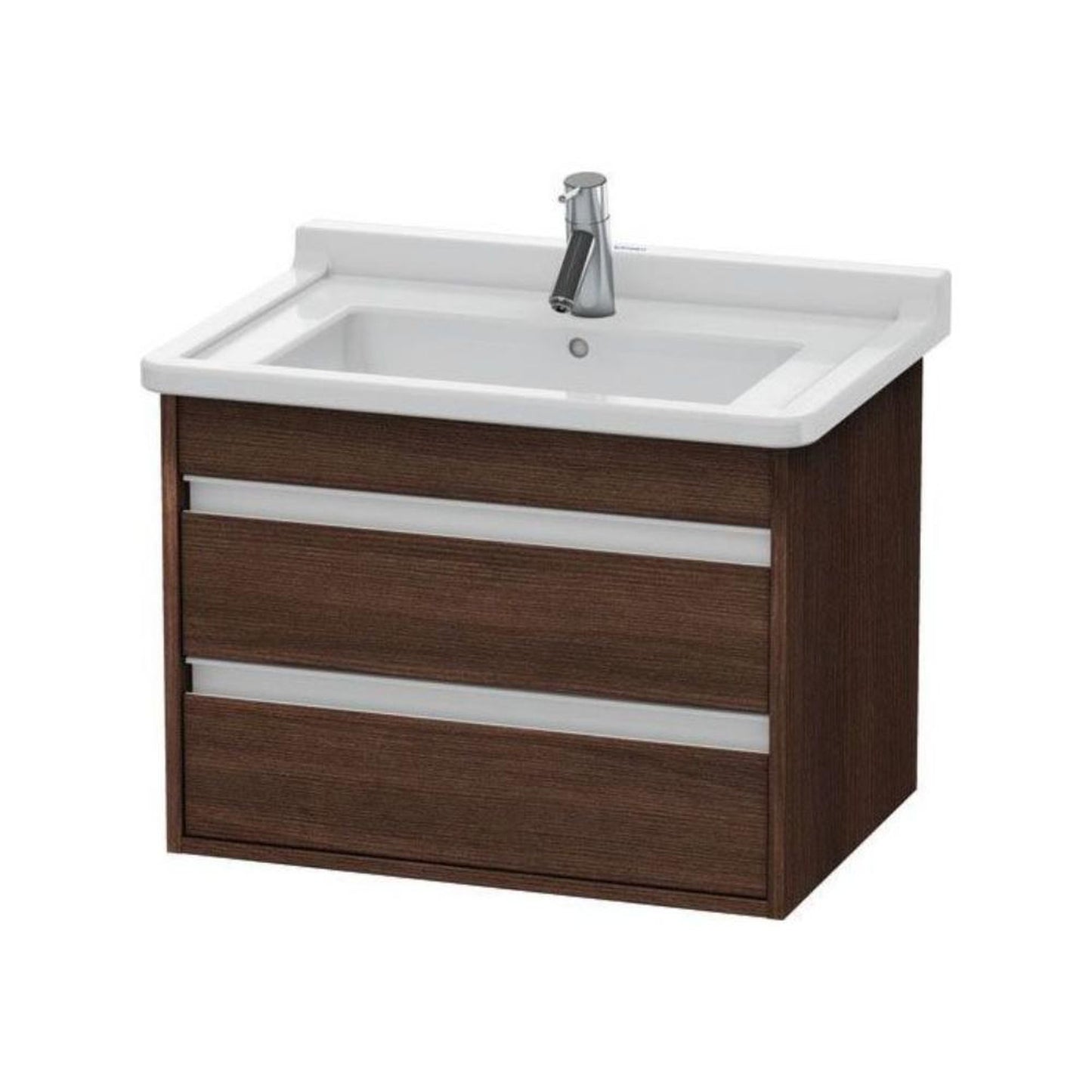 Duravit Ketho 26" x 19" x 18" Two Drawer Wall-Mount Vanity Unit in Chestnut Dark (KT664305353)
