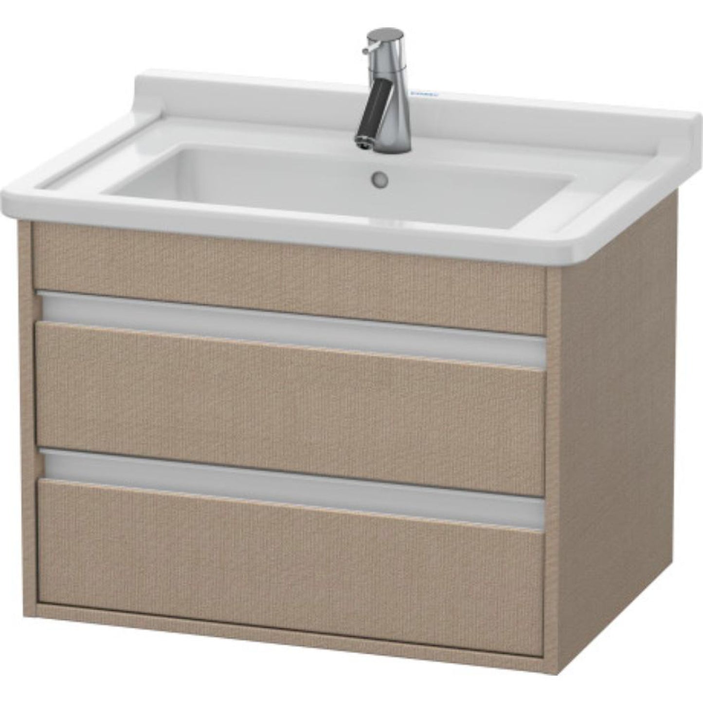 Duravit Ketho 26" x 19" x 18" Two Drawer Wall-Mount Vanity Unit in Linen (KT664307575)