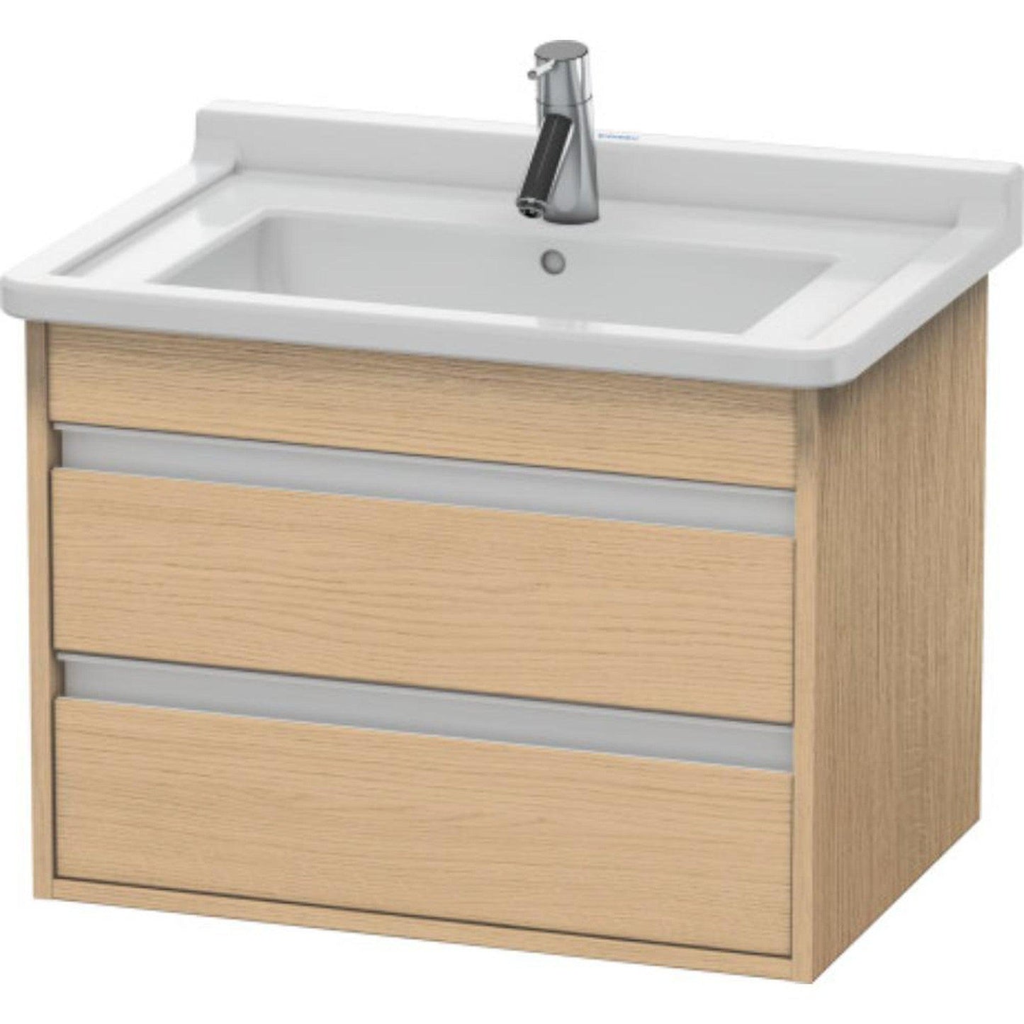 Duravit Ketho 26" x 19" x 18" Two Drawer Wall-Mount Vanity Unit in Natural Oak (KT664303030)