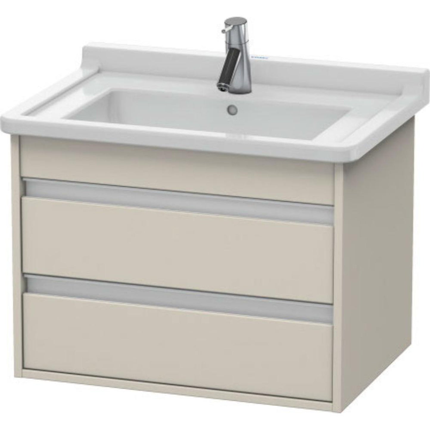 Duravit Ketho 26" x 19" x 18" Two Drawer Wall-Mount Vanity Unit in Taupe Matt (KT664309191)