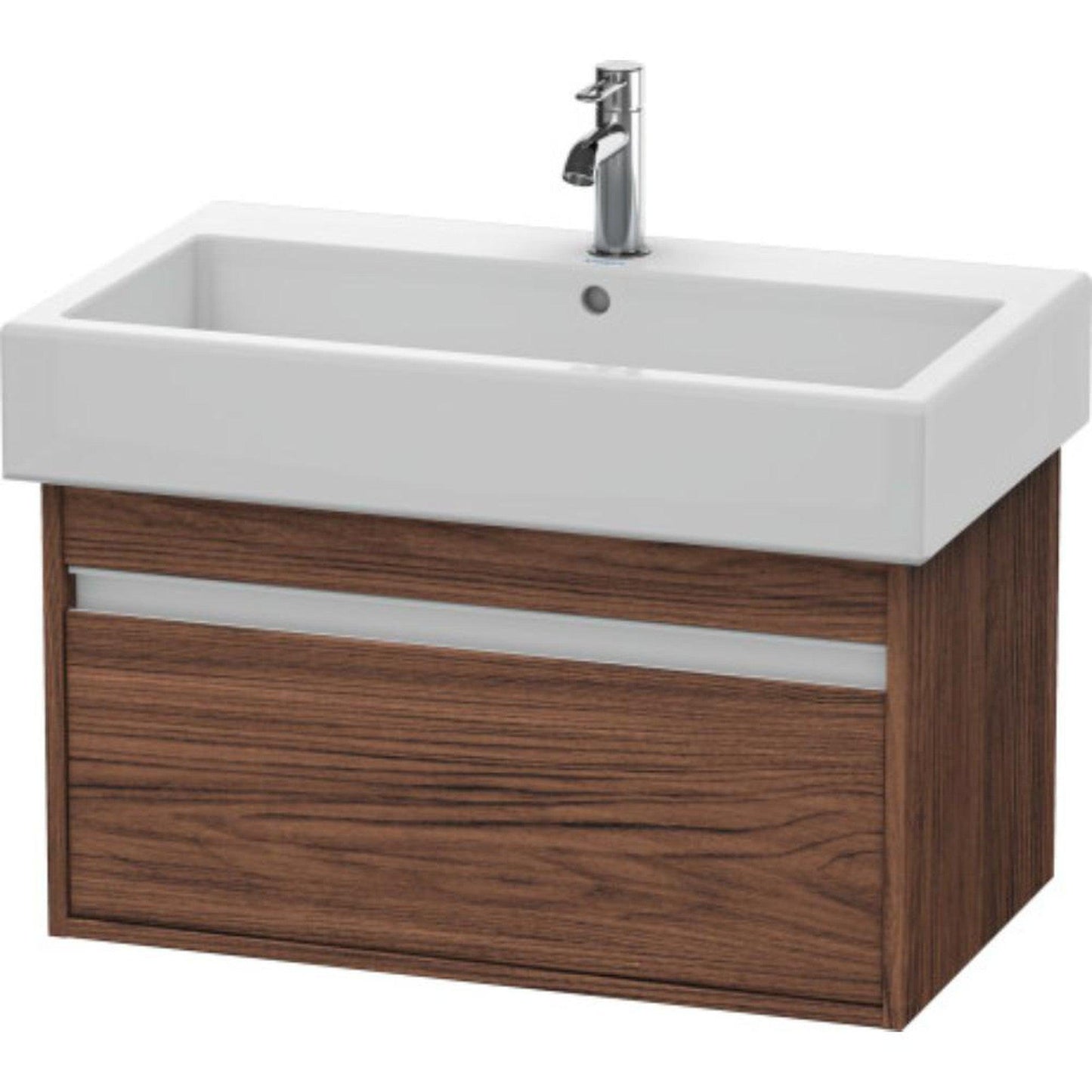 Duravit Ketho 30" x 16" x 17" Wall-Mount Vanity Unit in Walnut Dark (KT668702121)