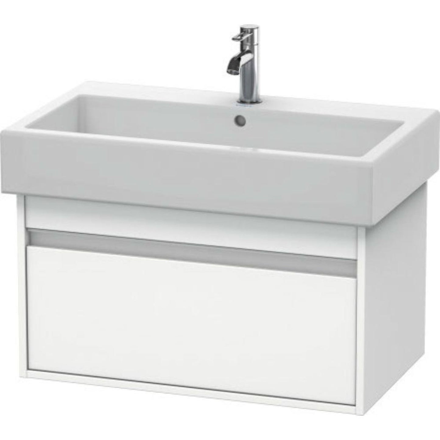 Duravit Ketho 30" x 16" x 17" Wall-Mount Vanity Unit in White Matt (KT668701818)