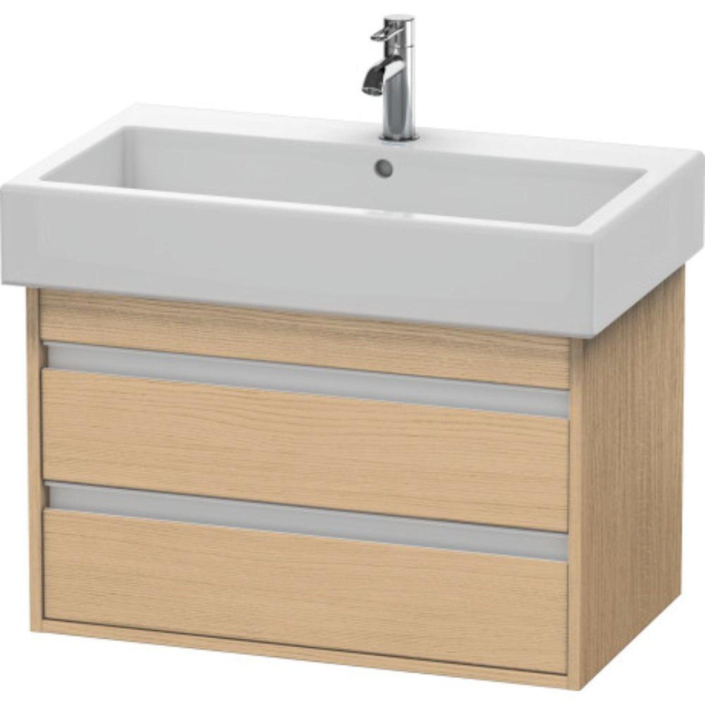 Duravit Ketho 30" x 19" x 17" Two Drawer Wall-Mount Vanity Unit in Natural Oak (KT663703030)