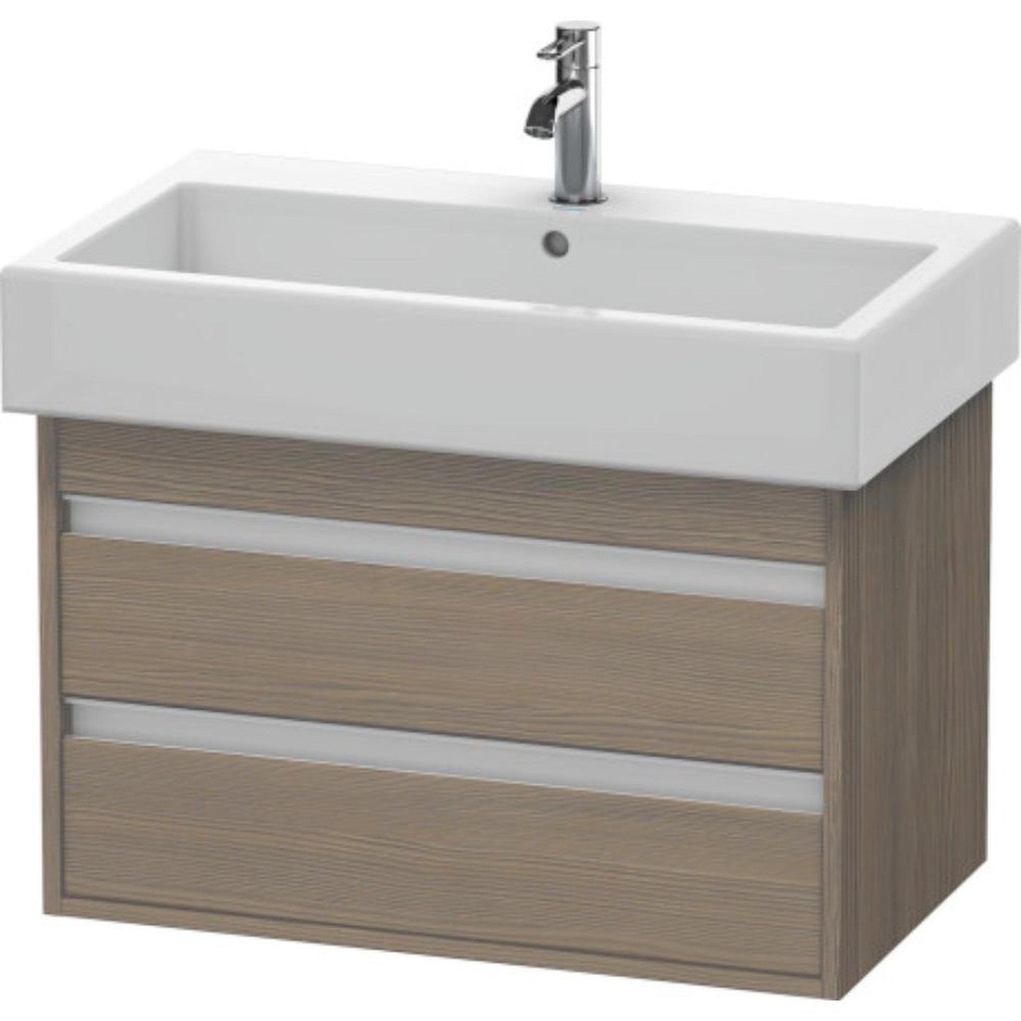 Duravit Ketho 30" x 19" x 17" Two Drawer Wall-Mount Vanity Unit in Oak Terra (KT663703535)