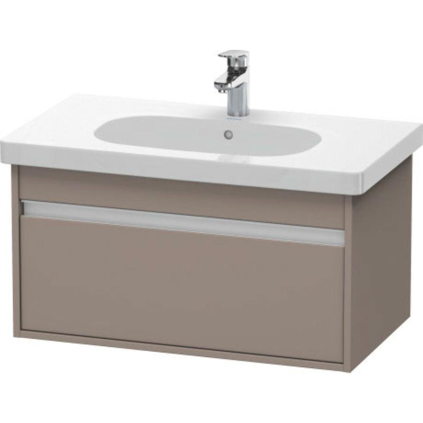 Duravit Ketho 31" x 16" x 18" Wall-Mount Vanity Unit in Basalt Matt (KT666704343)