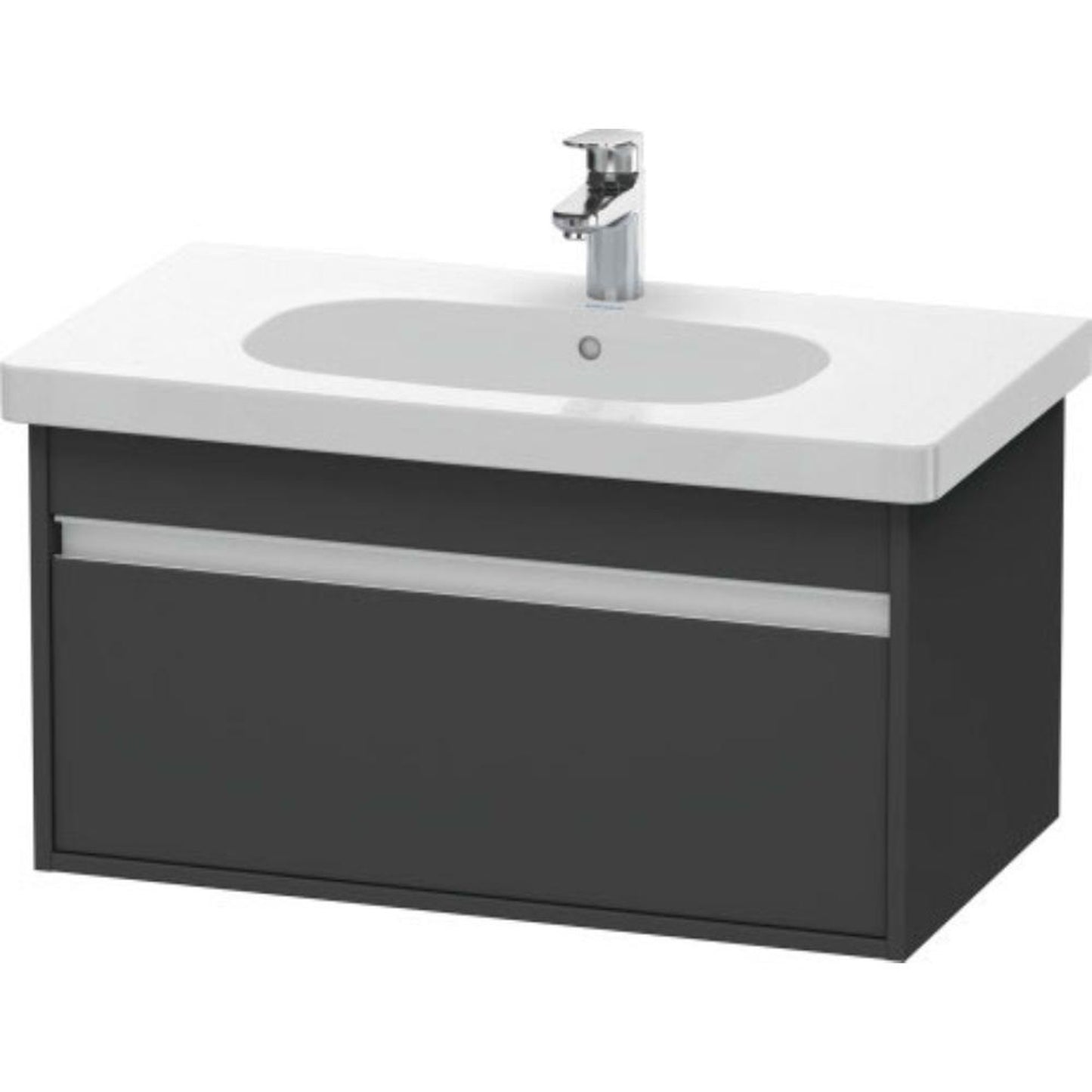 Duravit Ketho 31" x 16" x 18" Wall-Mount Vanity Unit in Graphite Matt (KT666704949)