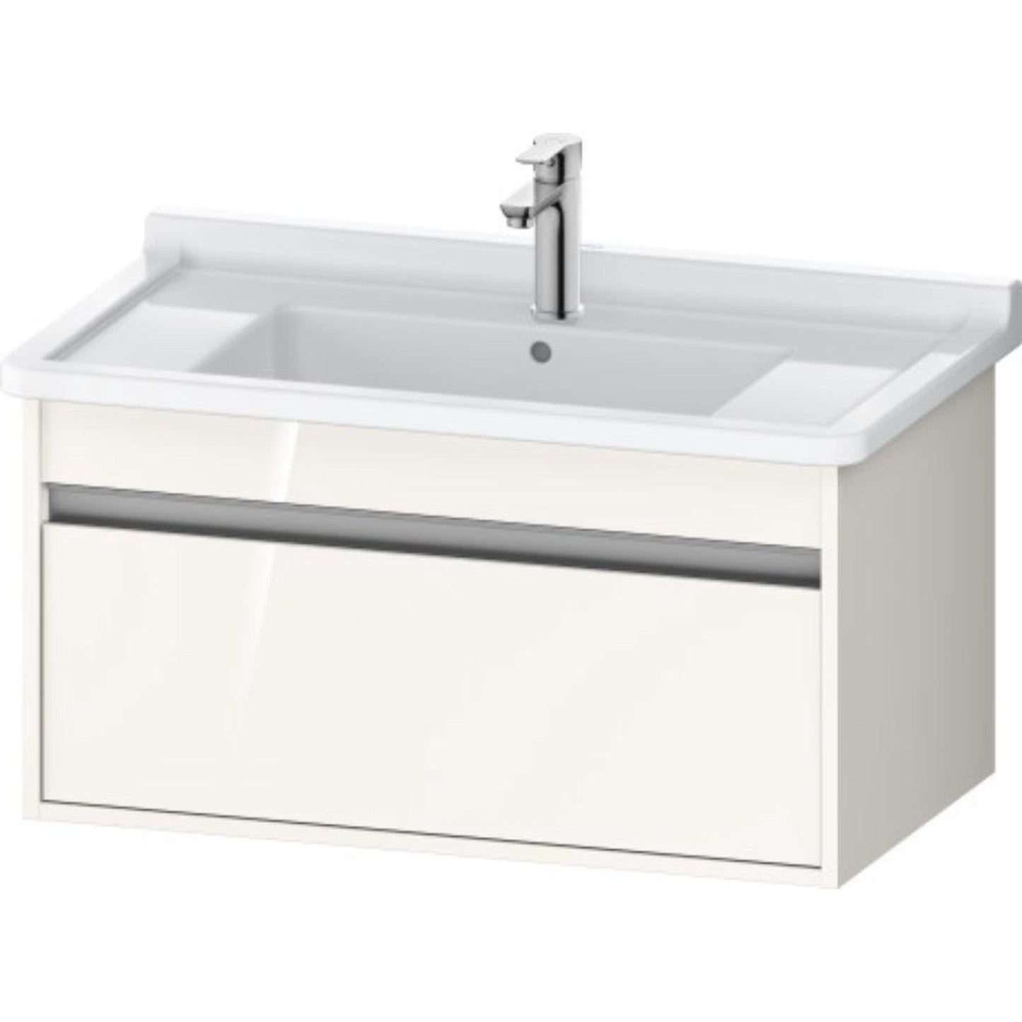 Duravit Ketho 31" x 16" x 18" Wall-Mount Vanity Unit in White High Gloss (KT666402222)