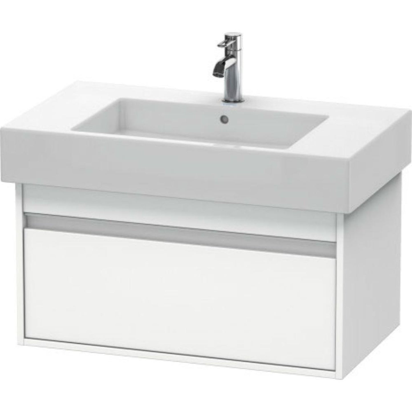 Duravit Ketho 31" x 16" x 18" Wall-Mount Vanity Unit in White Matt (KT669001818)