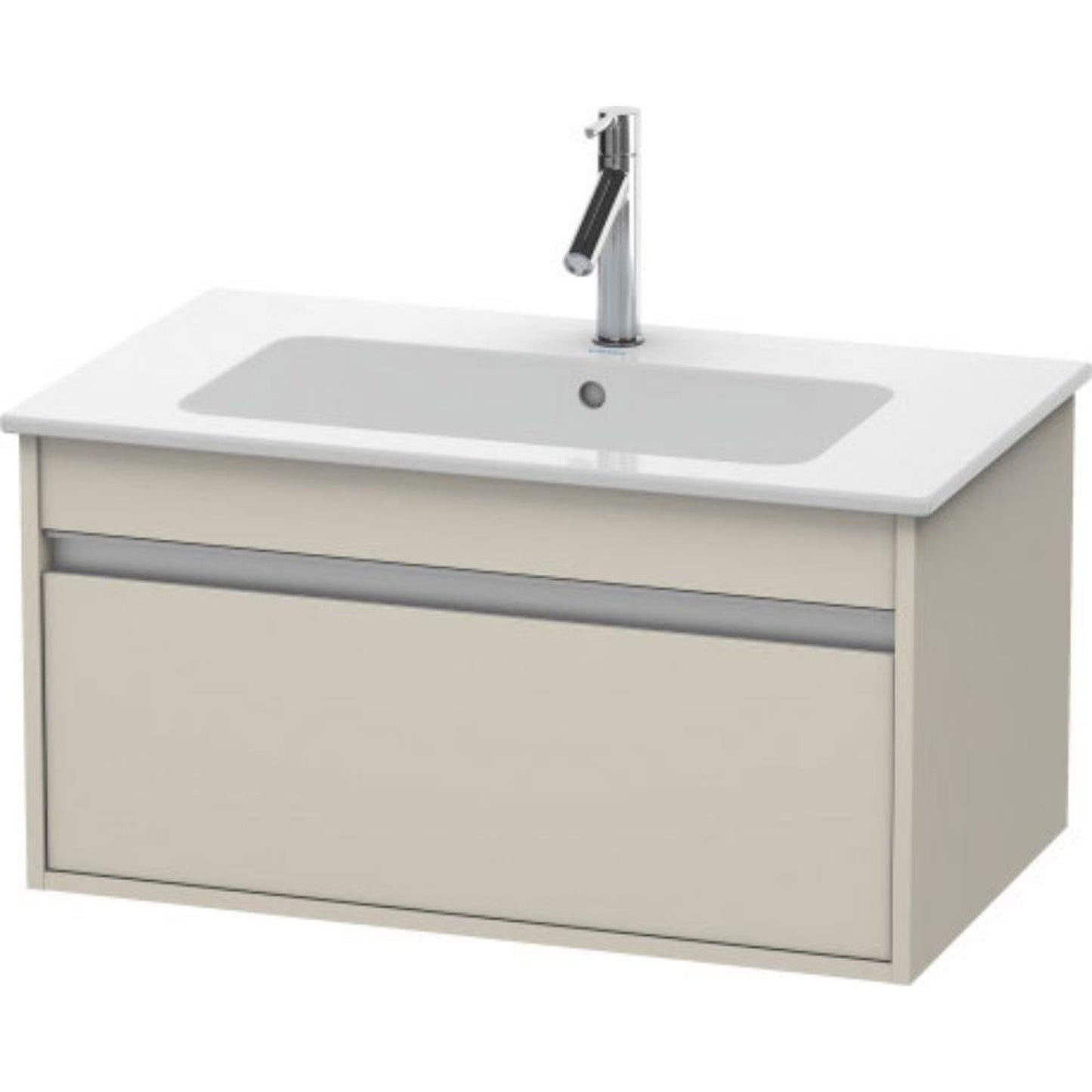 Duravit Ketho 31" x 16" x 19" One Drawer Wall-Mount Vanity Unit in Taupe Matt