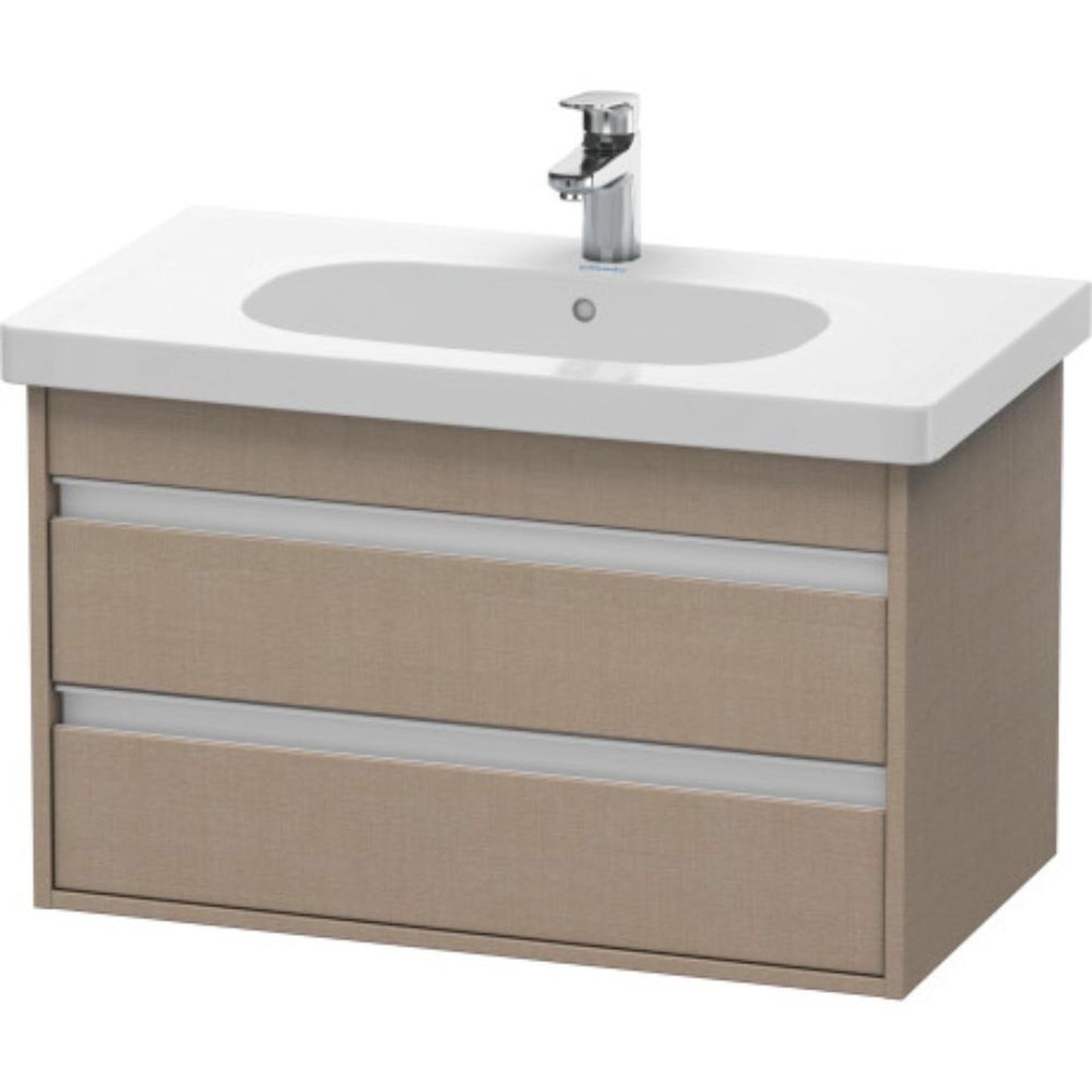 Duravit Ketho 31" x 19" x 18" Two Drawer Wall-Mount Vanity Unit in Linen (KT664707575)