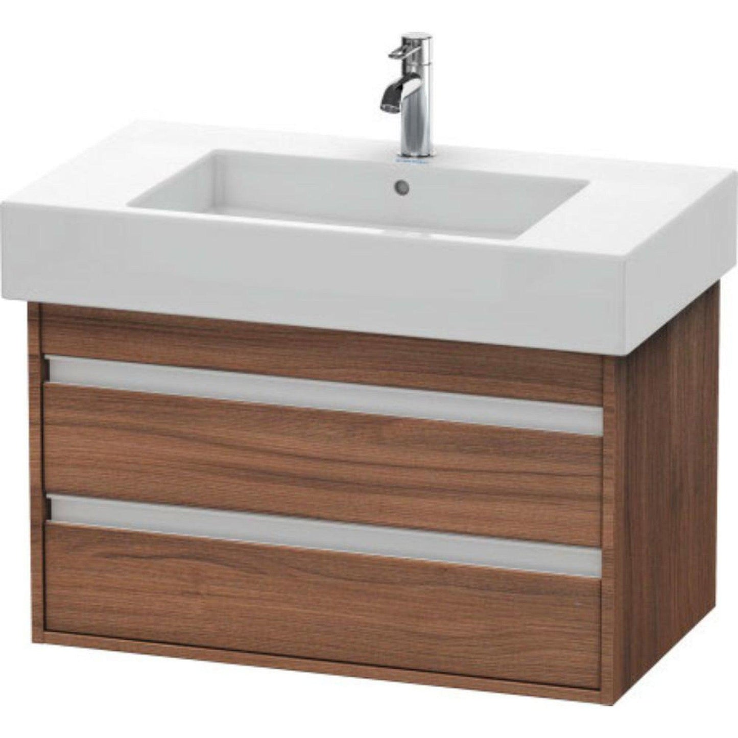 Duravit Ketho 31" x 19" x 18" Two Drawer Wall-Mount Vanity Unit in Natural Walnut (KT664007979)