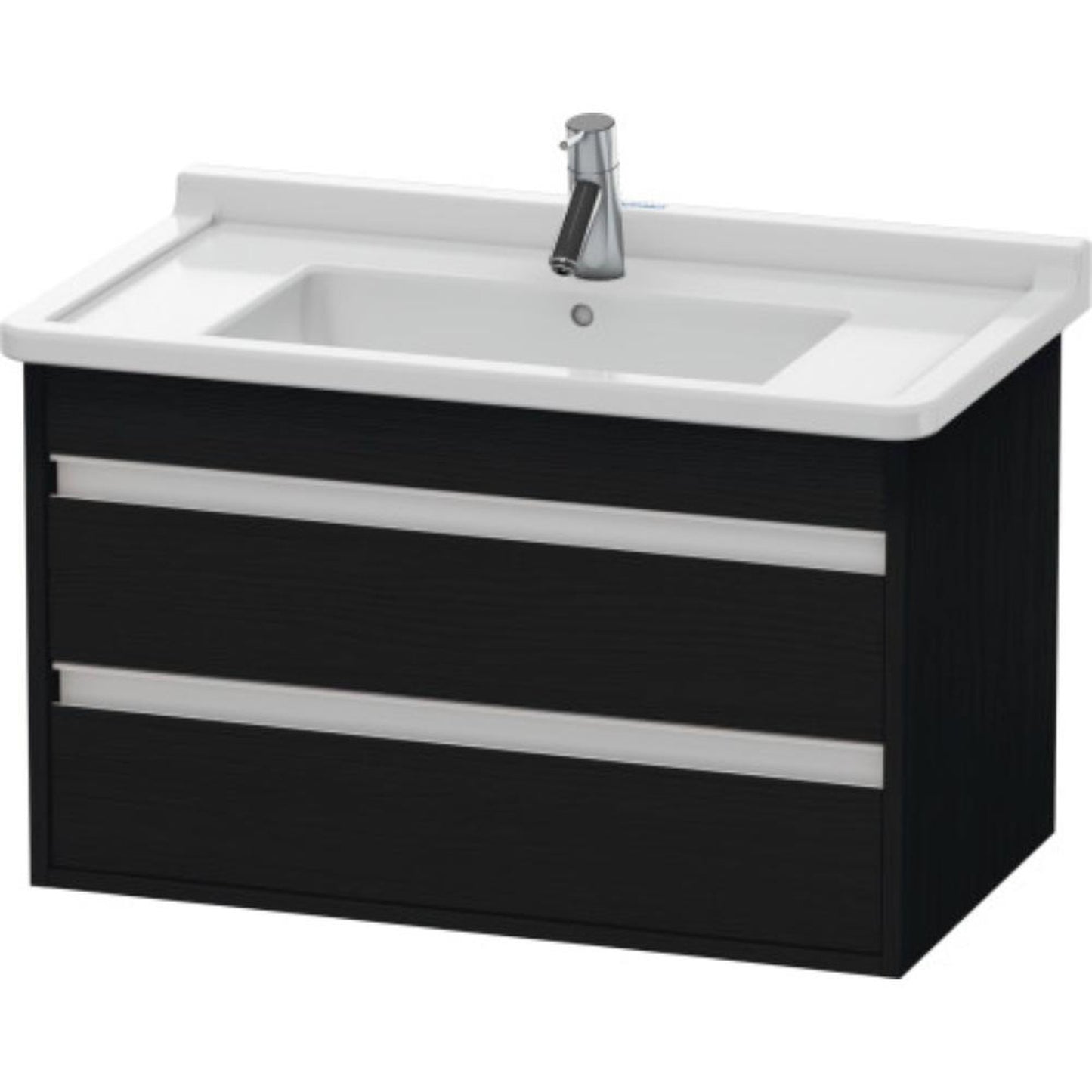 Duravit Ketho 31" x 19" x 18" Two Drawer Wall-Mount Vanity Unit in Oak Black (KT664401616)