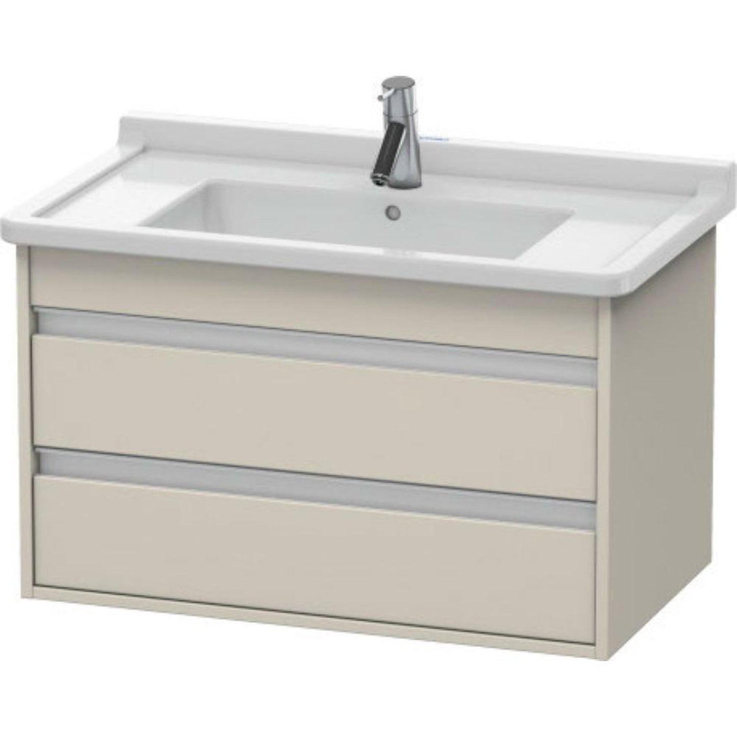 Duravit Ketho 31" x 19" x 18" Two Drawer Wall-Mount Vanity Unit in Taupe Matt (KT664409191)