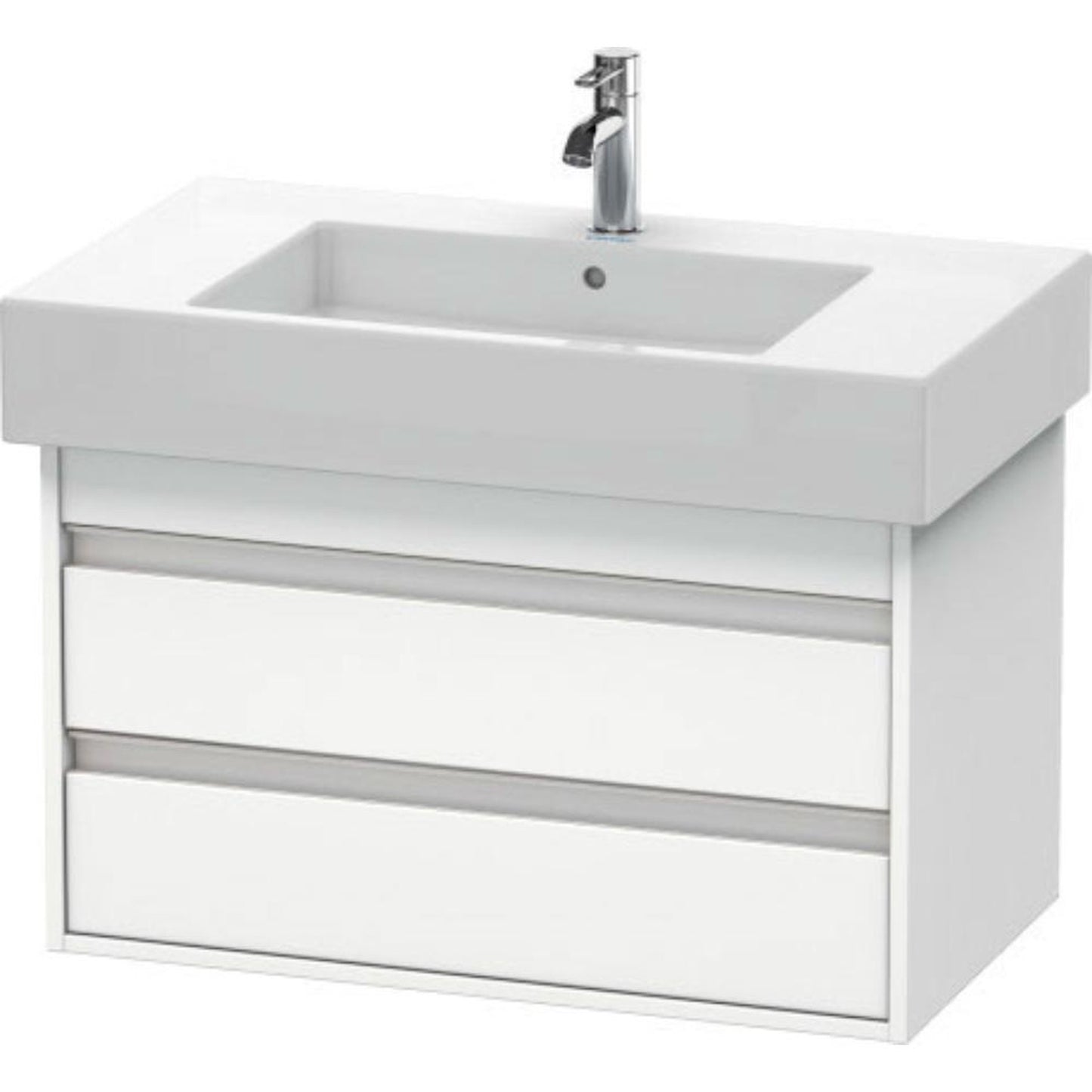 Duravit Ketho 31" x 19" x 18" Two Drawer Wall-Mount Vanity Unit in White Matt (KT664001818)