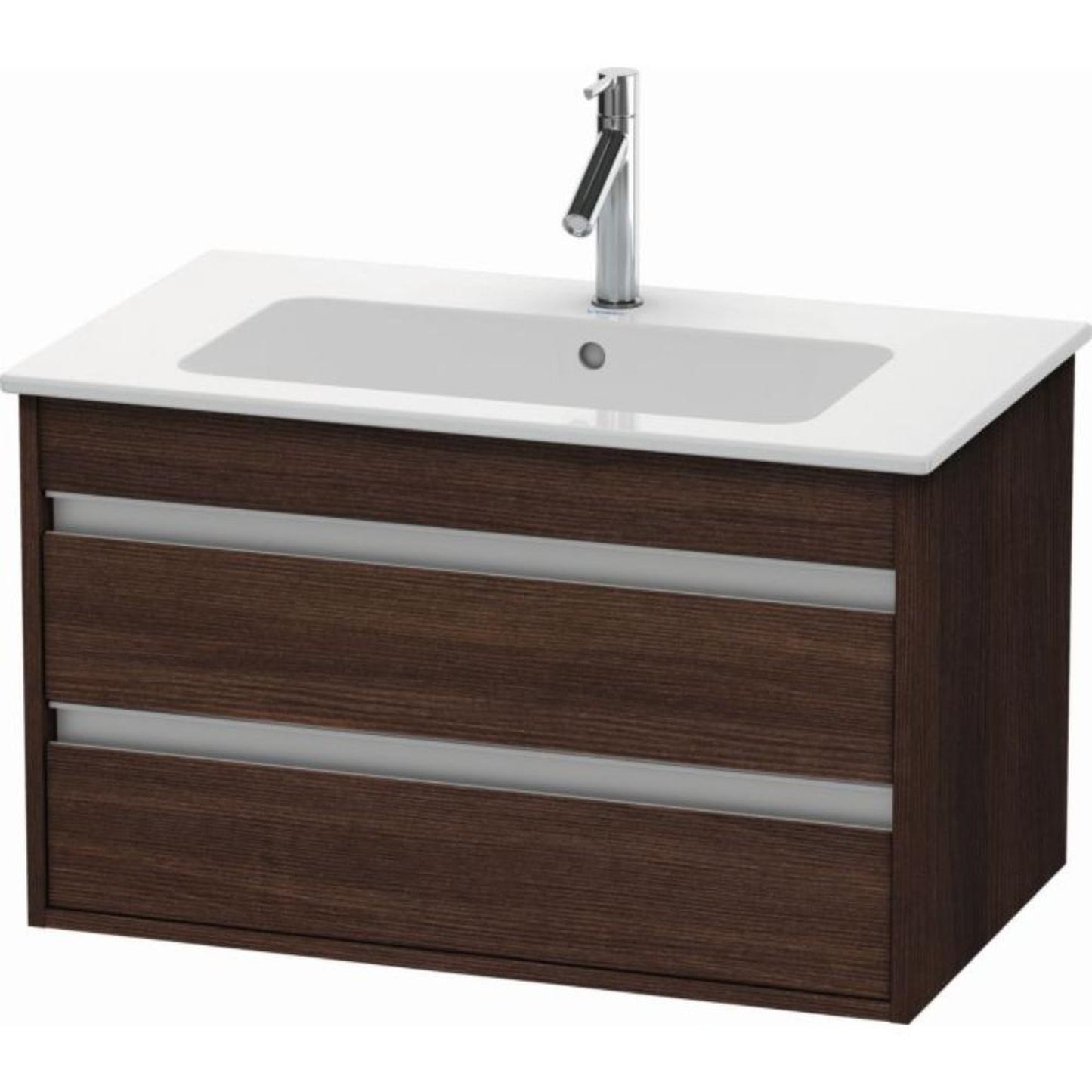 Duravit Ketho 31" x 19" x 19" Two Drawer Wall-Mount Vanity Unit in Chestnut Dark