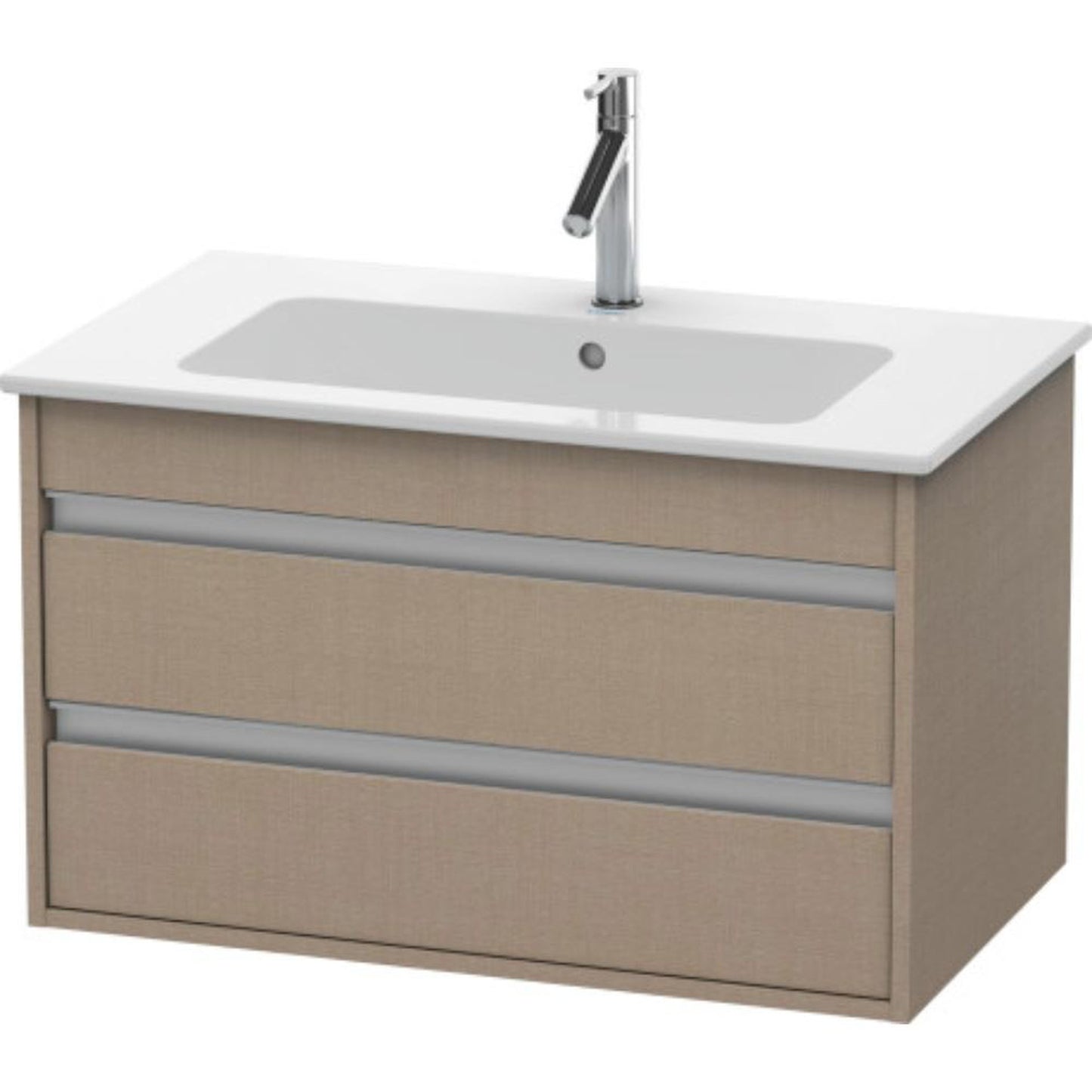 Duravit Ketho 31" x 19" x 19" Two Drawer Wall-Mount Vanity Unit in Linen