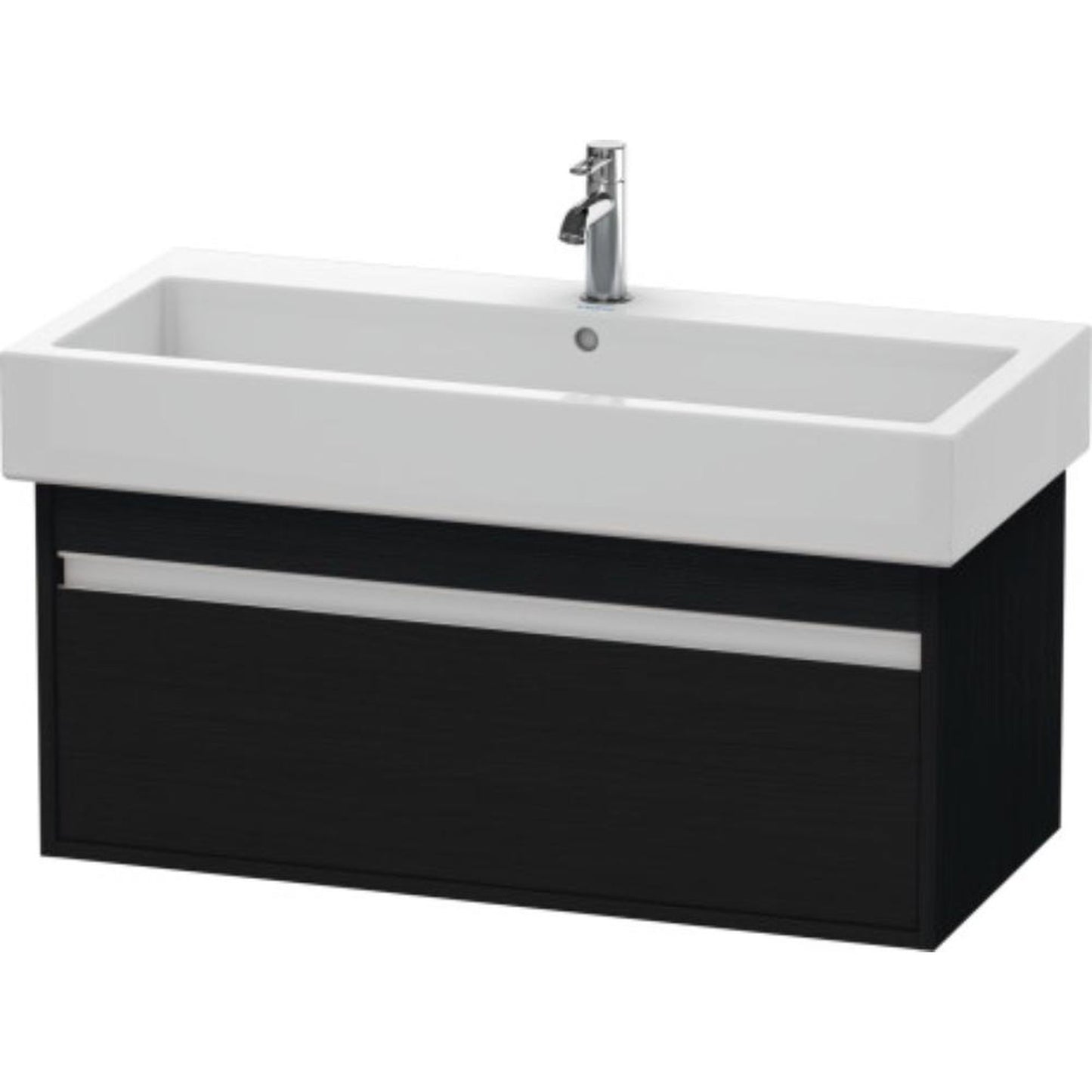 Duravit Ketho 37" x 16" x 17" Wall-Mount Vanity Unit in Oak Black (KT668801616)