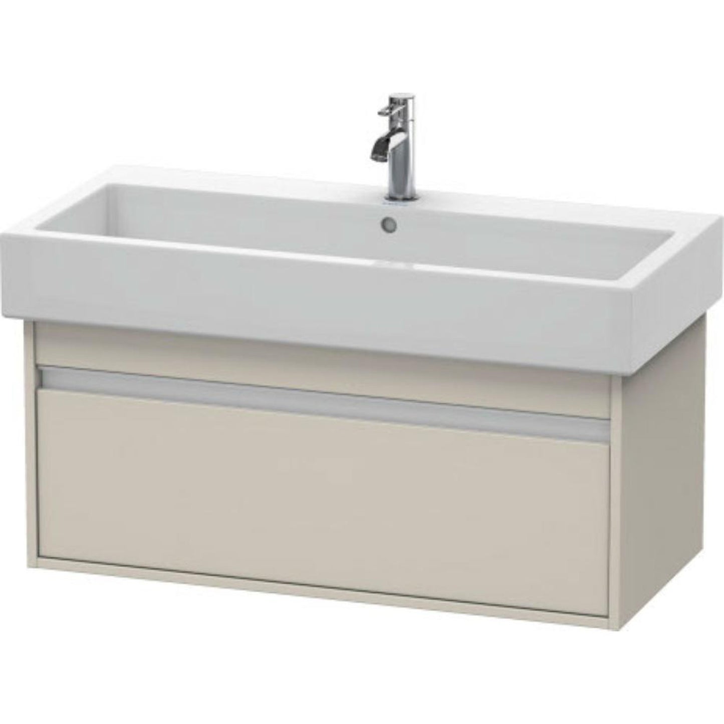 Duravit Ketho 37" x 16" x 17" Wall-Mount Vanity Unit in Taupe Matt (KT668809191)