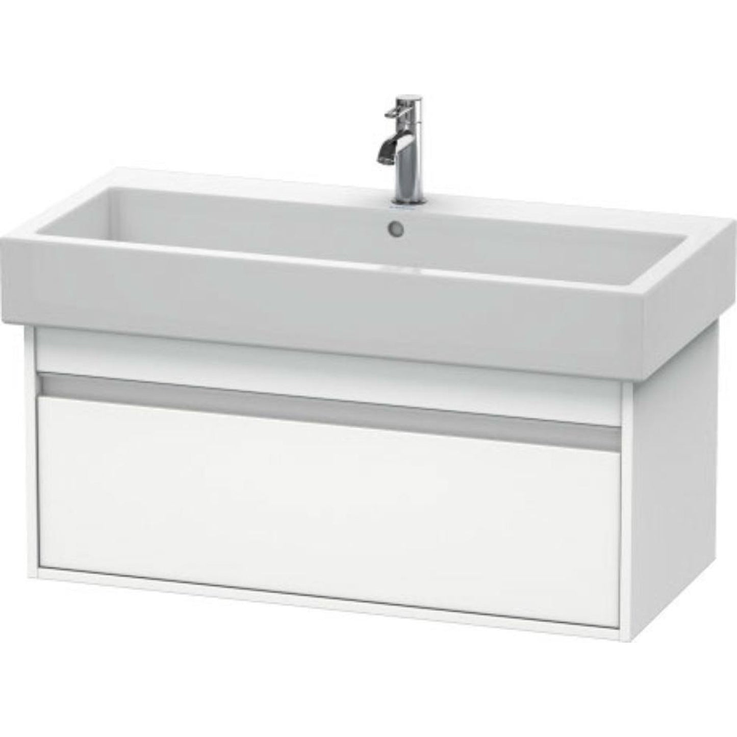 Duravit Ketho 37" x 16" x 17" Wall-Mount Vanity Unit in White Matt (KT668801818)