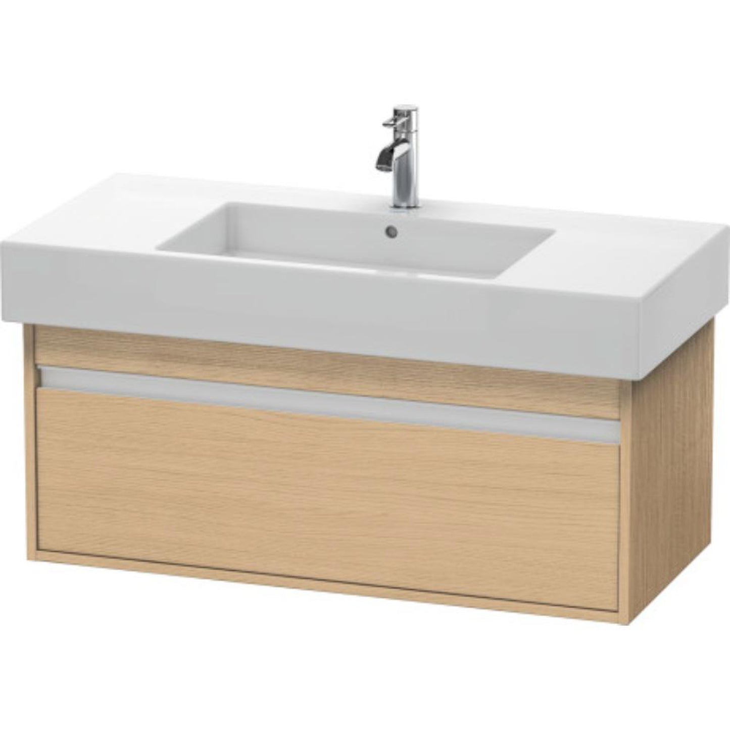 Duravit Ketho 39" x 16" x 18" Wall-Mount Vanity Unit in Natural Oak (KT669103030)
