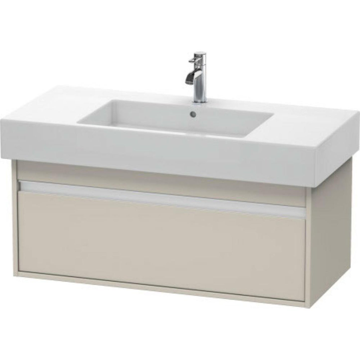 Duravit Ketho 39" x 16" x 18" Wall-Mount Vanity Unit in Taupe Matt (KT669109191)