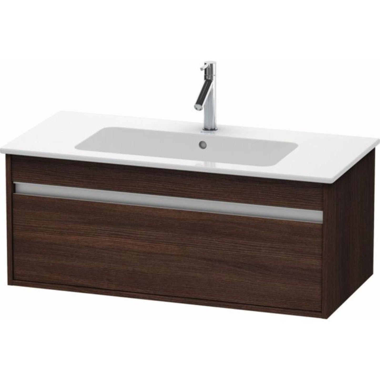 Duravit Ketho 39" x 16" x 19" One Drawer Wall-Mount Vanity Unit in Chestnut Dark