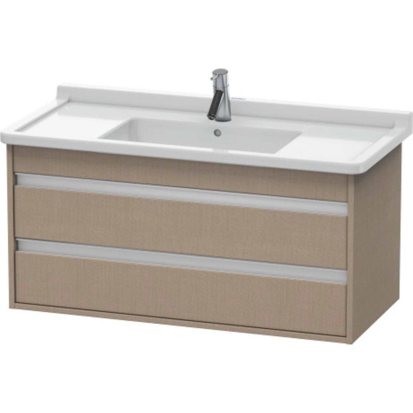 Duravit Ketho 39" x 19" x 18" Two Drawer Wall-Mount Vanity Unit in Linen (KT664507575)